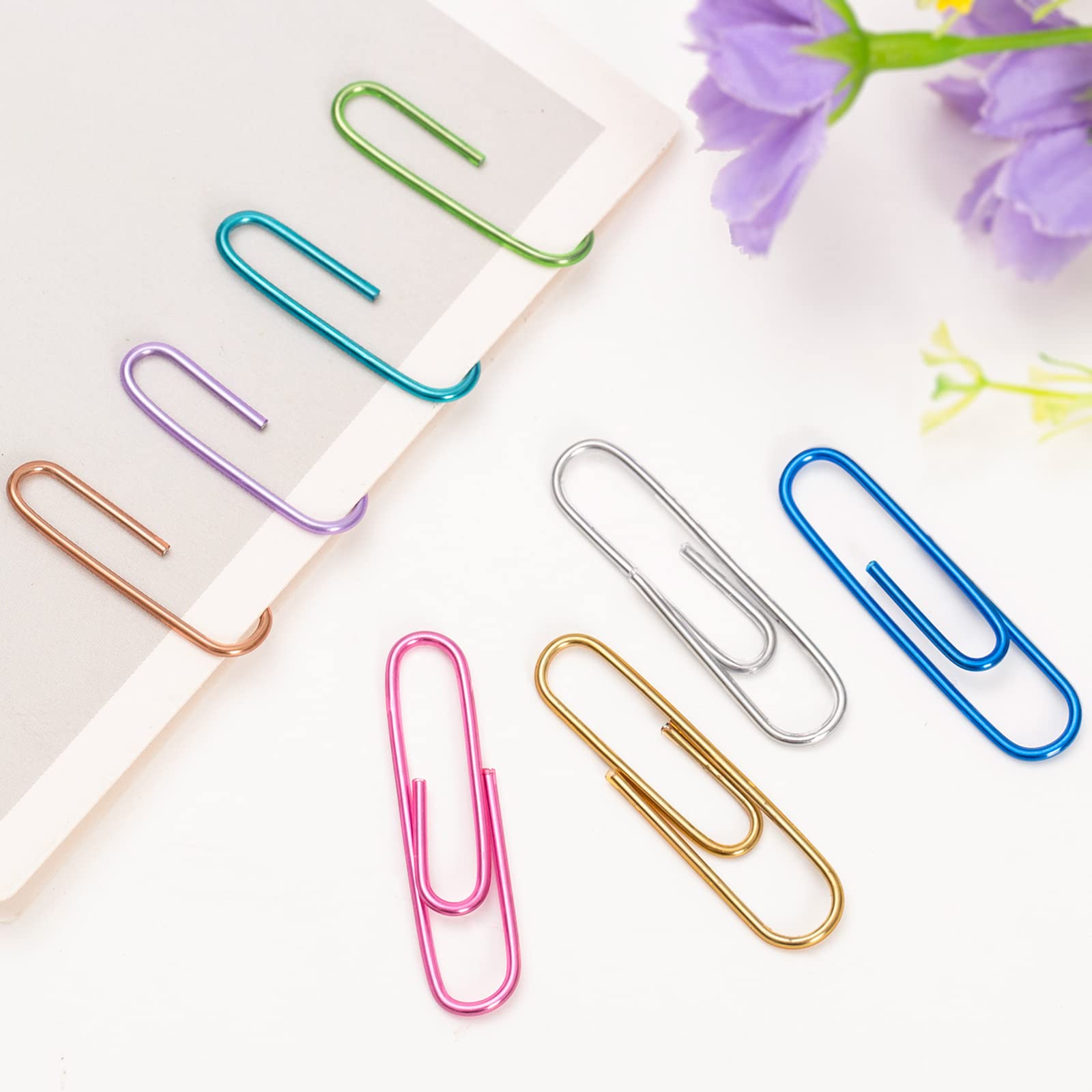 Paper Clips, 240pcs Medium Size Colored, PaperClips Assorted Colors, Paper Clips for Paperwork Office School and Personal Use