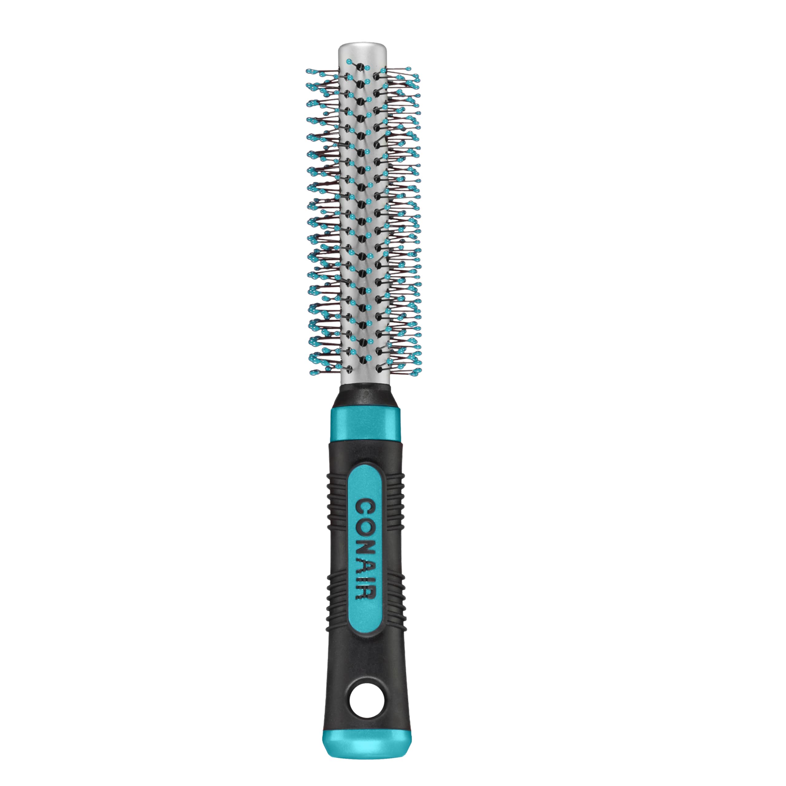 Conair Metal Round Hairbrush - Hair brush for blow out with Metal barrel and Nylon bristles - Adds body and fullness - Perfect for short hair and home hair stylists