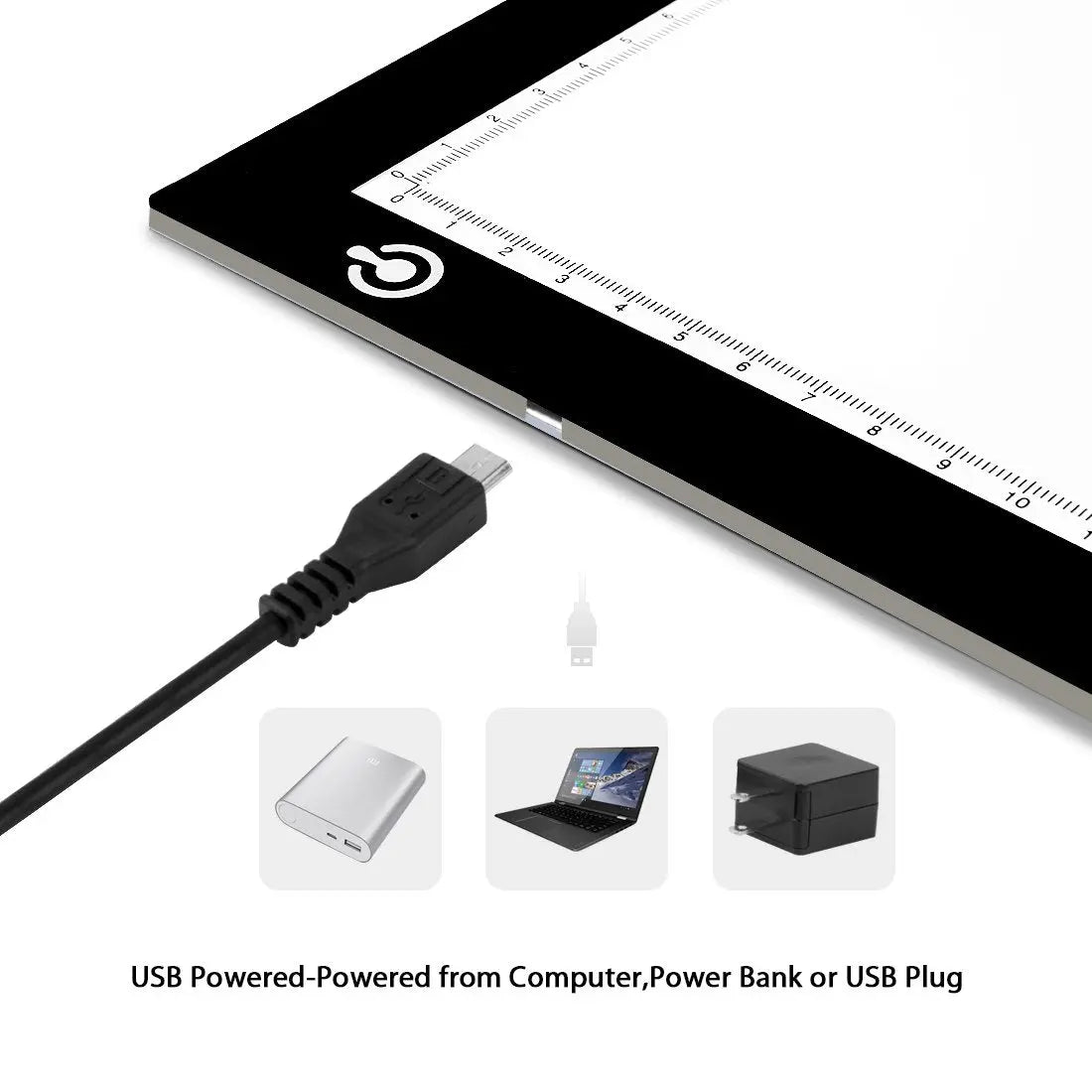 LitEnergy A4 LED Copy Board Light Tracing Box, Ultra-Thin Adjustable USB Power Artcraft LED Trace Light Pad for Tattoo Transferring, Drawing, Streaming, Sketching, Animation, Stenciling