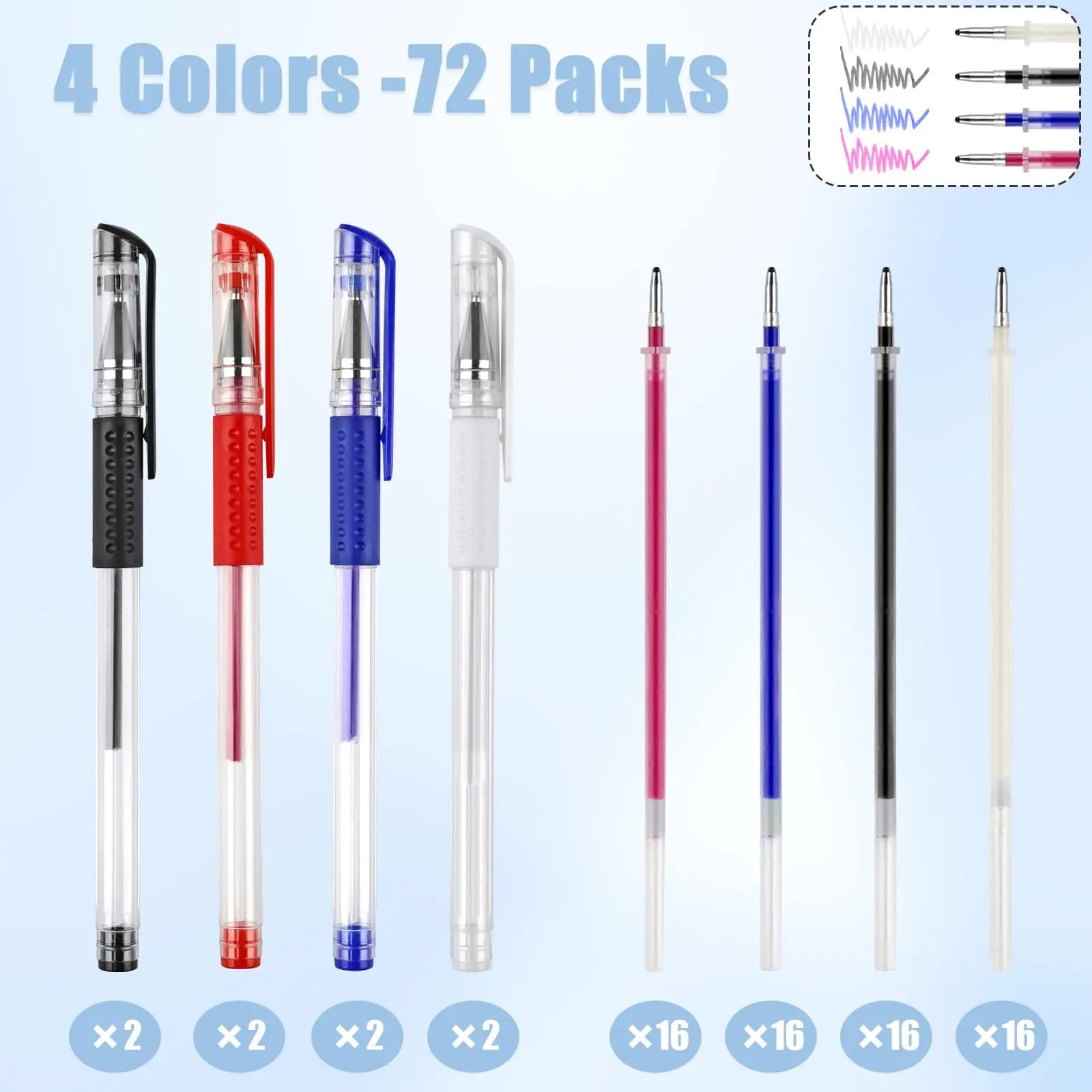 COIDEA 8 Pcs Heat Erasable Pens for Fabric with 64 Refills, Fabric Marking Pens for Sewing, Quilting, Embroidery, Dressmaking, Tailors Sewing Chalk Pencils