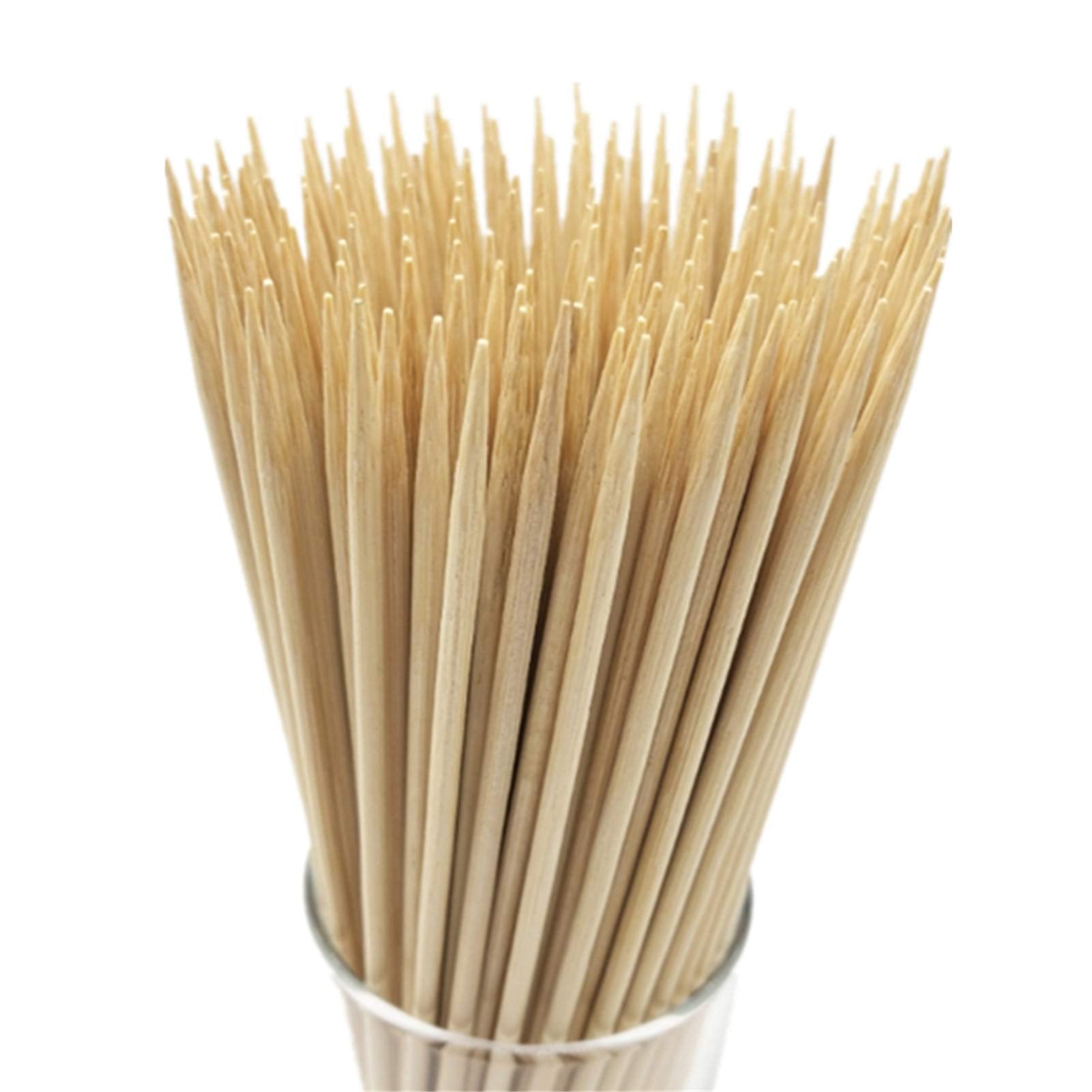 HOPELF 6" Natural Bamboo Skewers for BBQ,Appetiser,Fruit,Cocktail,Kabob,Chocolate Fountain,Grilling,Barbecue,Kitchen,Crafting and Party. =4mm, More Size Choices 8"/10"/12"/14"/16"/30"(100 PCS)