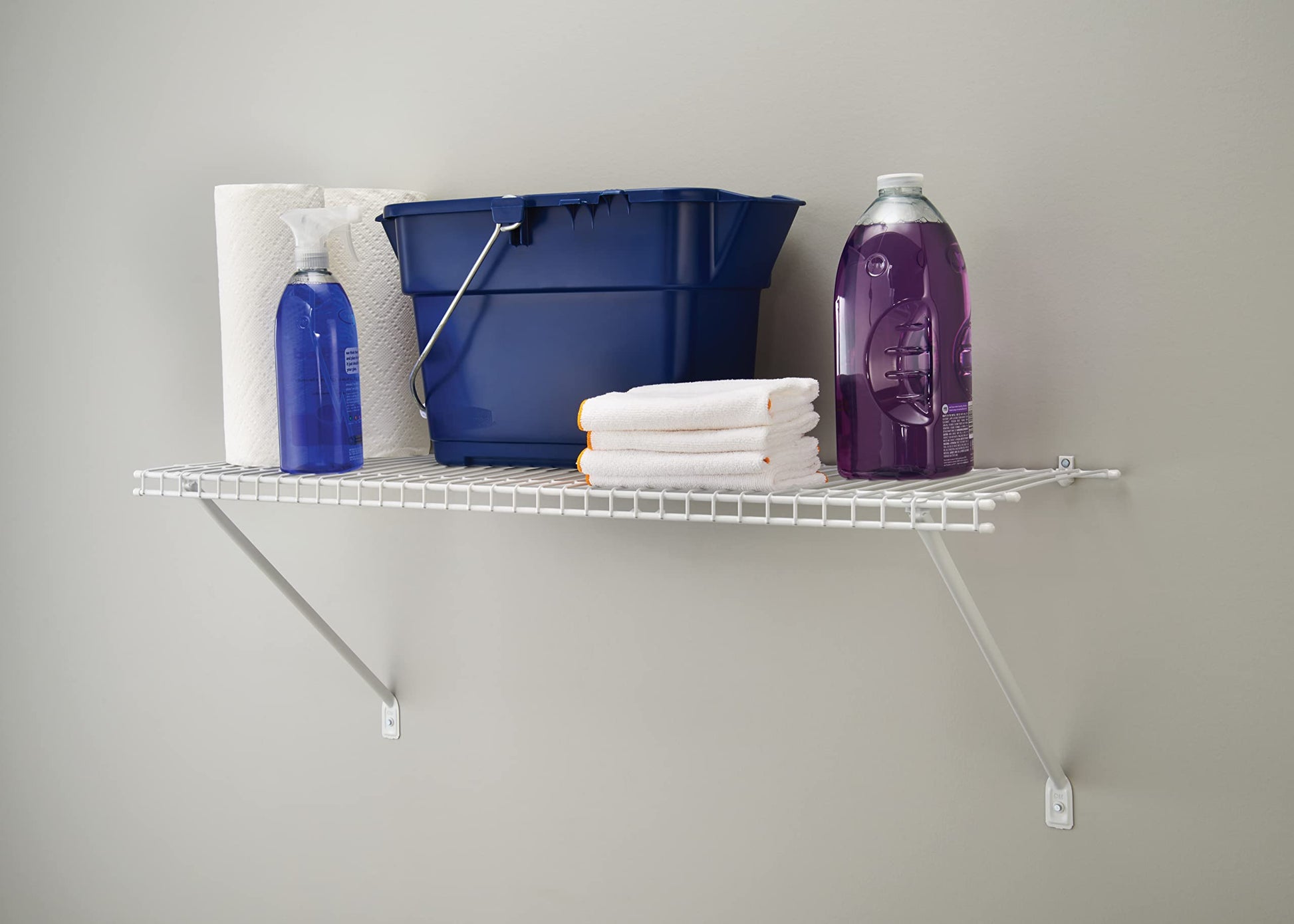 ClosetMaid Wire Shelf Kit with Hardware, 3 Ft. Wide, For Pantry, Closet, Laundry, Utility Storage, White Vinyl Finish