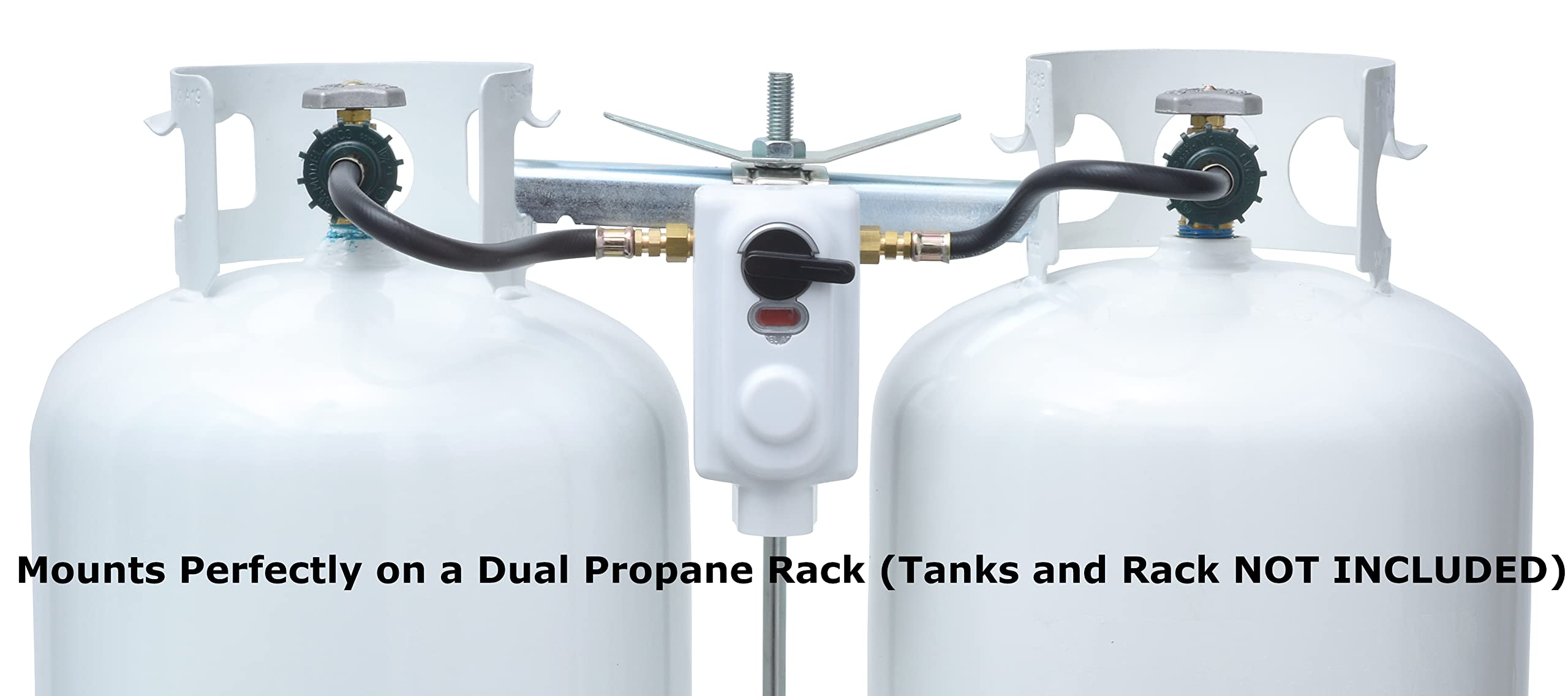Flame King (KT12ACR-2) 2-Stage Auto Changeover LP Propane Gas Regulator With Two 12 Inch Pigtails For RVs, Vans, Trailers