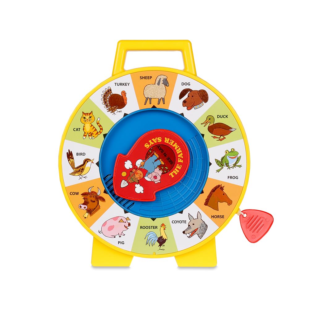 Fisher Price Classics - لعبة المزارع يقول "انظر وقل" - لعبة تعليمية كلاسيكية، أصوات وحيوانات، لعبة تفاعلية قديمة للأطفال، البنات، الأولاد، الرضع، الأطفال في سن ما قبل المدرسة، الأطفال الصغار، للجنسين، لعمر 18 شهراً فما فوق