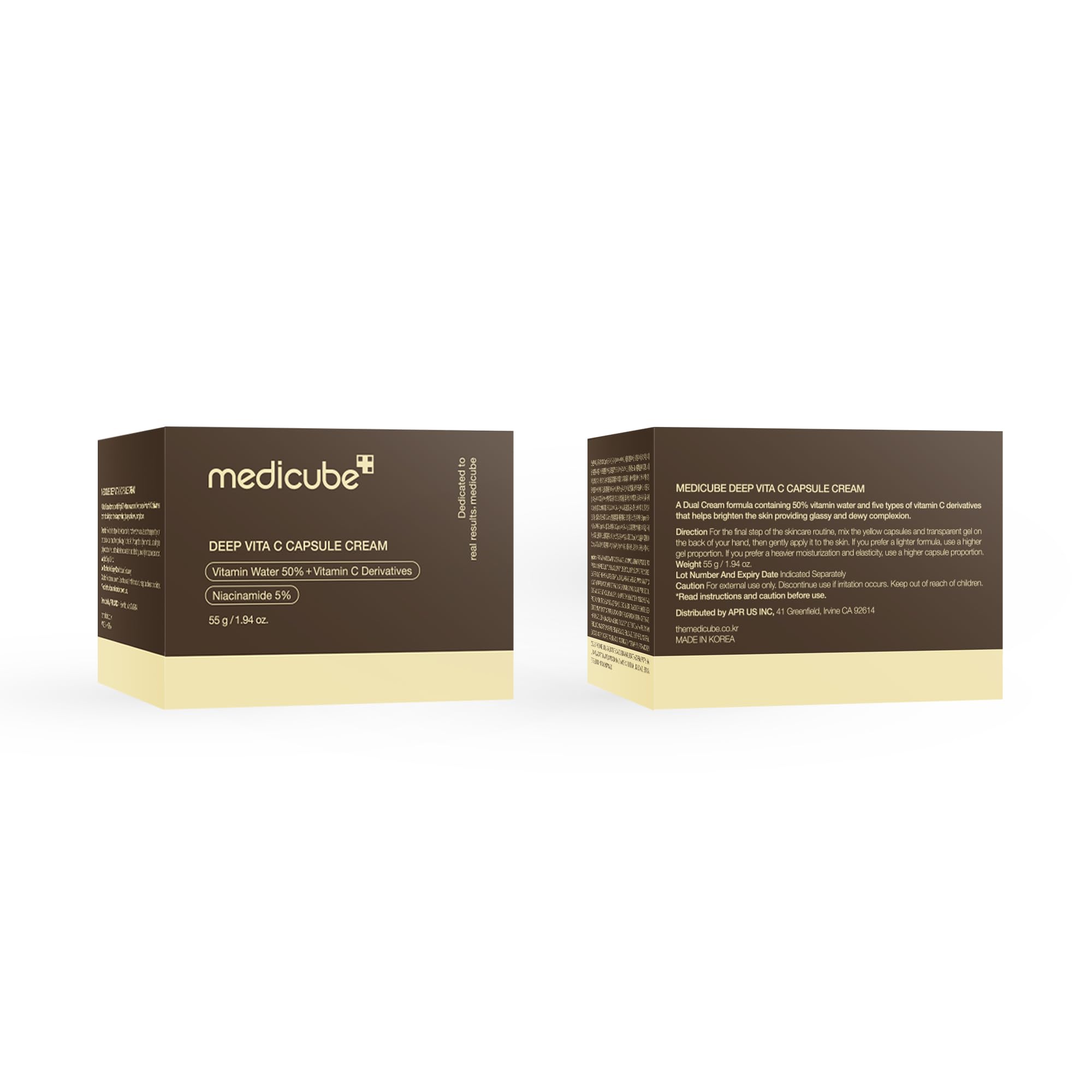medicube Deep Vitamin C Golden Capsule Face Moisturizer - Liposome Capsules For Wrinkles, Skin Radiance - Transparent Gel for Glow Hydration - Korean Skin Care 1.94 oz