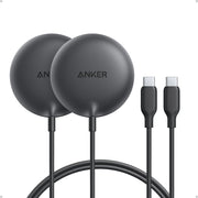 Anker Zolo Magnetic Wireless Charger, 2-Pack Qi2 Certified 15W MagSafe-Compatible Wireless Charging Pad, for iPhone 16/15/14/13 Series, AirPods, and More (Not for Pixel, Adapter Not Included)