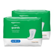 Amazon Basics Men's Incontinence Guards, Maximum Absorbency, 104 Count, (2 Packs of 52)