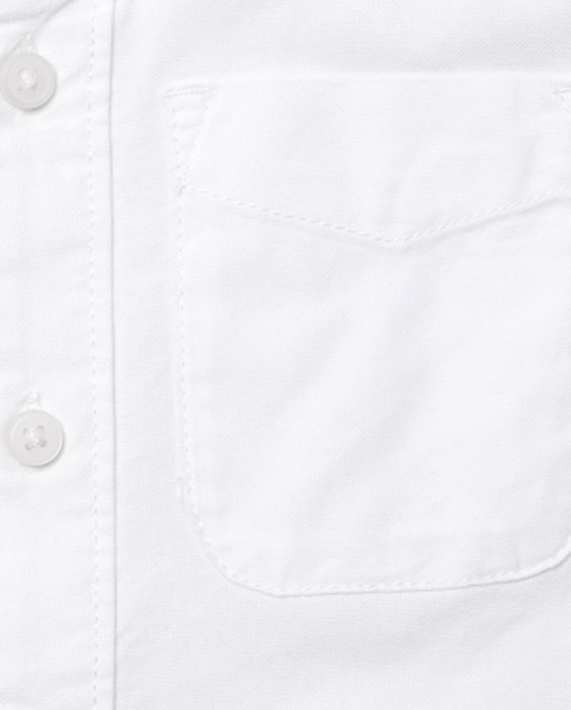 The Children's Place Baby Boys And Toddler Boys Long Sleeve Oxford Button Down Shirt,White, 5T