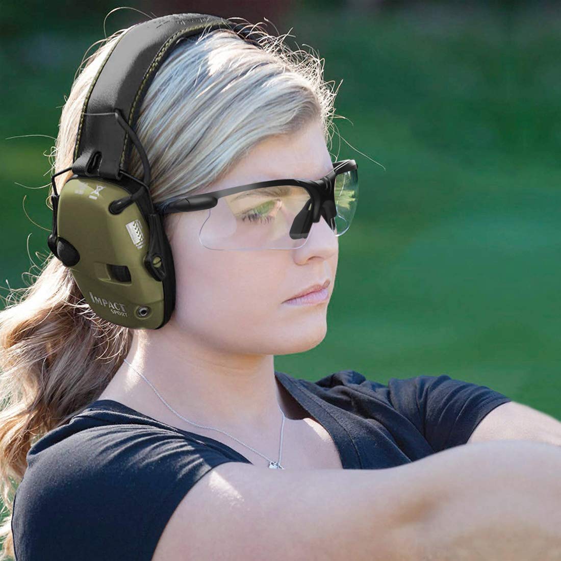 xaegistac Shooting Glasses with Case Anti Fog Hunting Safety Glasses for Men Women (Clear)