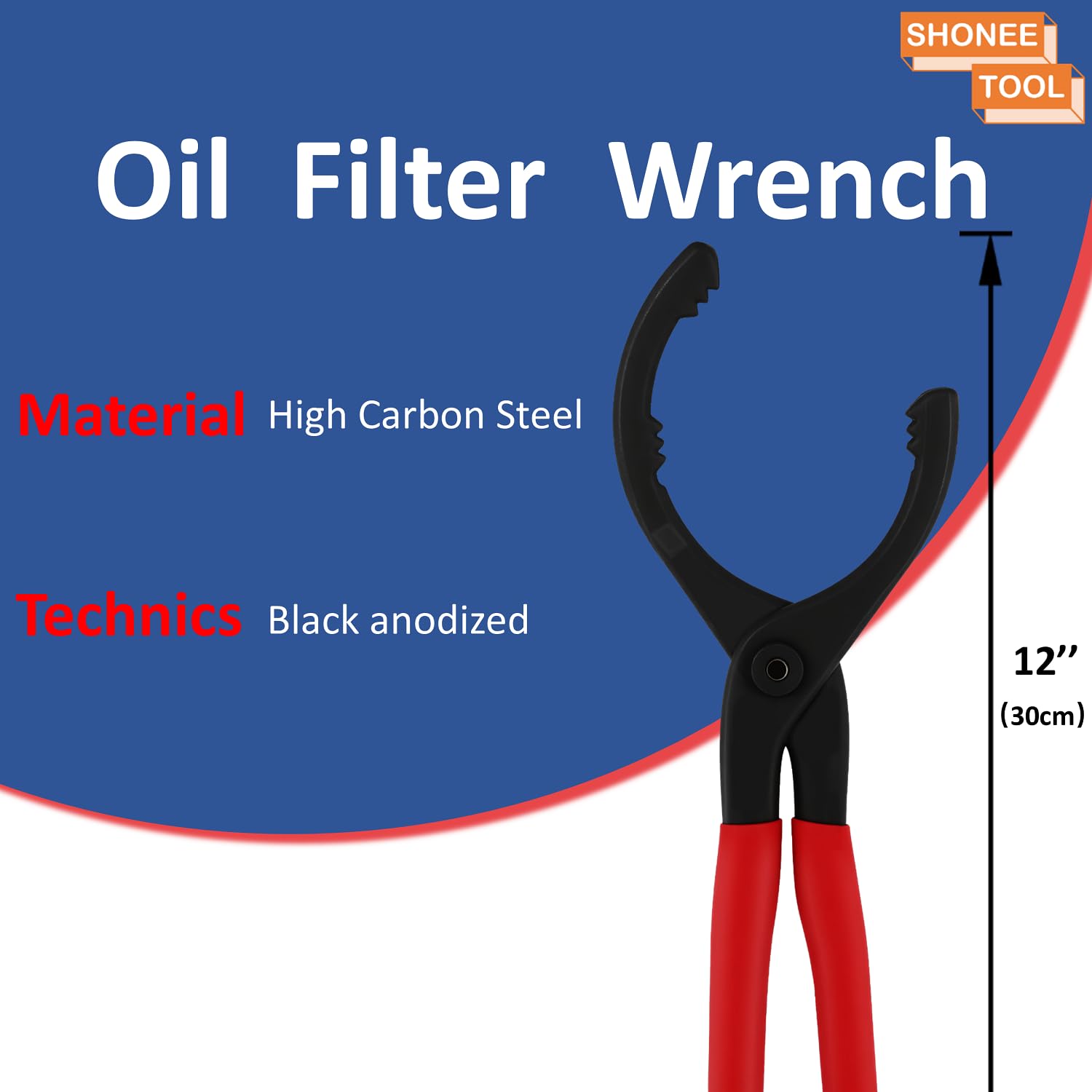 Oil Filter Wrench (L:12", Jaw Capacity: 60mm to 102mm), Automotive Oil Filter Removal Tool for Oil Change, Adjustable Fuel Filter Wrench Plier (1 Set)