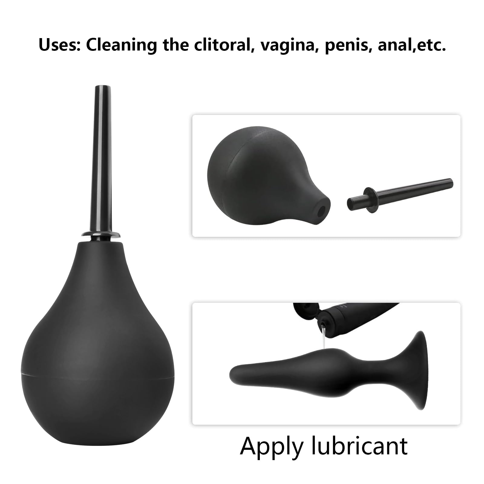 Hisionlee Sex Toys 5PCS Anal Plug Set Silicone Anal Butt Plug Adult Sex Toys for Women,Men and Beginners(Black)