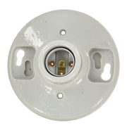 Leviton One-Piece Glazed Porcelain Outlet Box Mount, Aluminum, 49875, White
