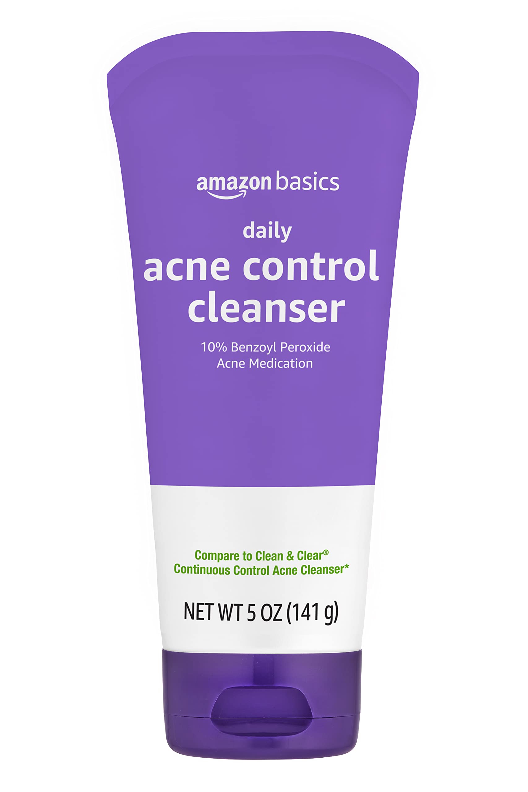 Basics Acne Cleanser Face Wash - Daily Control, Maximum Strength 10% Benzoyl Peroxide, 5 Ounce