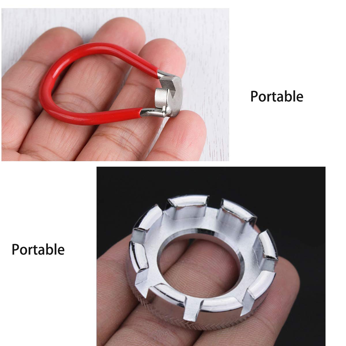 LETUSPORT Bike Spoke Adjustment Wrench Bicycle Rim Truing Tool Set of 2