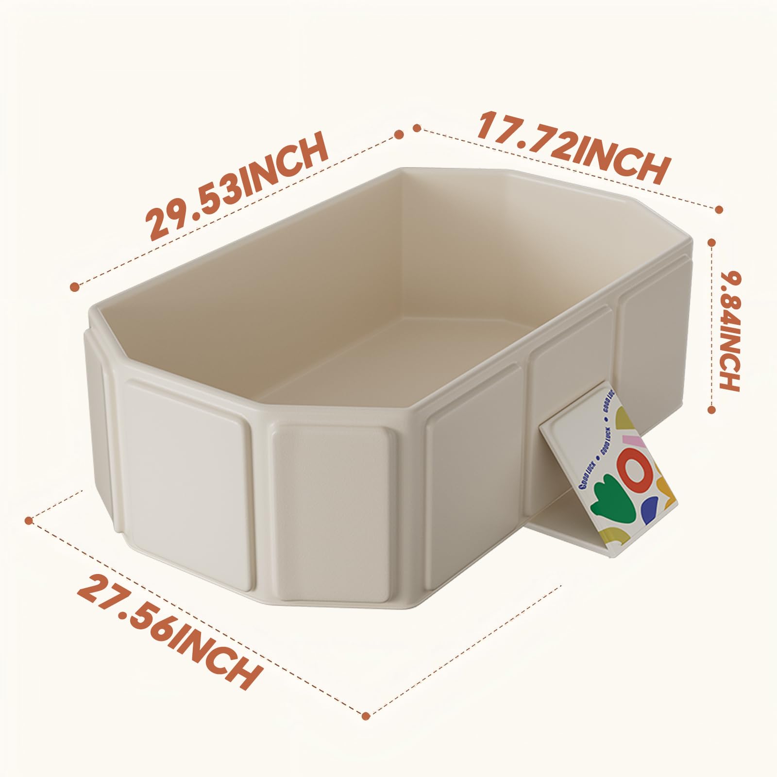 IcyByte Baby Foldable Kids Bathtub for Infants to Toddler with Non-Slip Base,Easy Storage,Perfect for Small Spaces,White