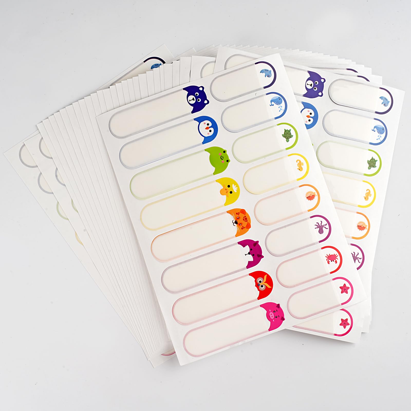 480 Pcs Labels for Kids Stuff Daycare, Waterproof Baby Name Label, Washable Bottle Labels, Reusable Self-Adhesive Tag Stickers for School Essentials, Self-Laminating Write-on