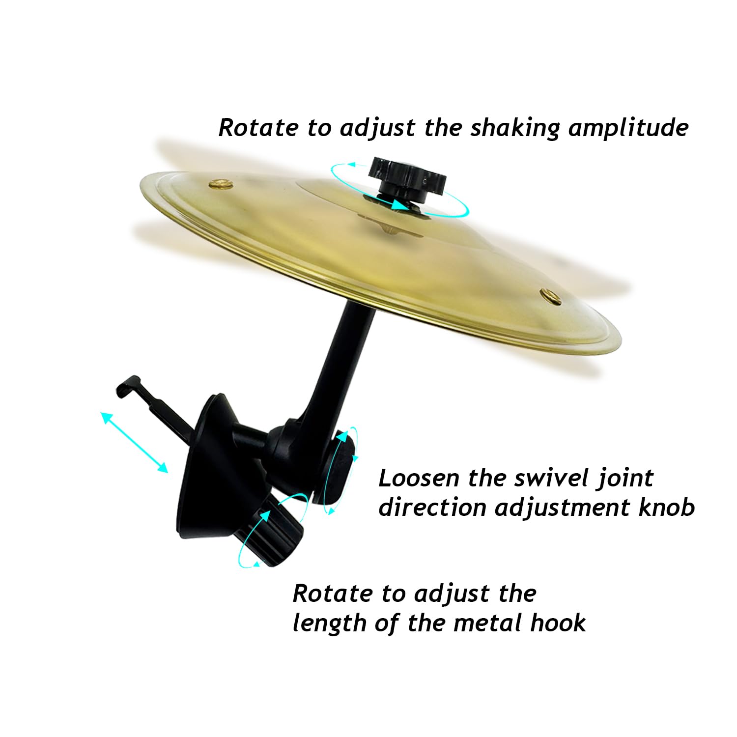 Car Cymbal, Car Cymbal Air Vent, Mini Drum Crash Cymbal For Car Vent, Suitable For All Types Of Vehicles (Gold)