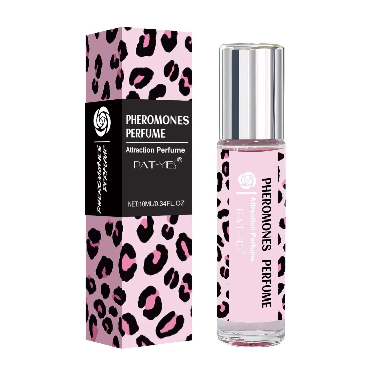 PAT-YES عطور فرمونية للنساء، عطر فرموني معزز الروائح، زيت عطري دوار يدوم طويلاً 0.34 أونصة سائلة (10 مل)