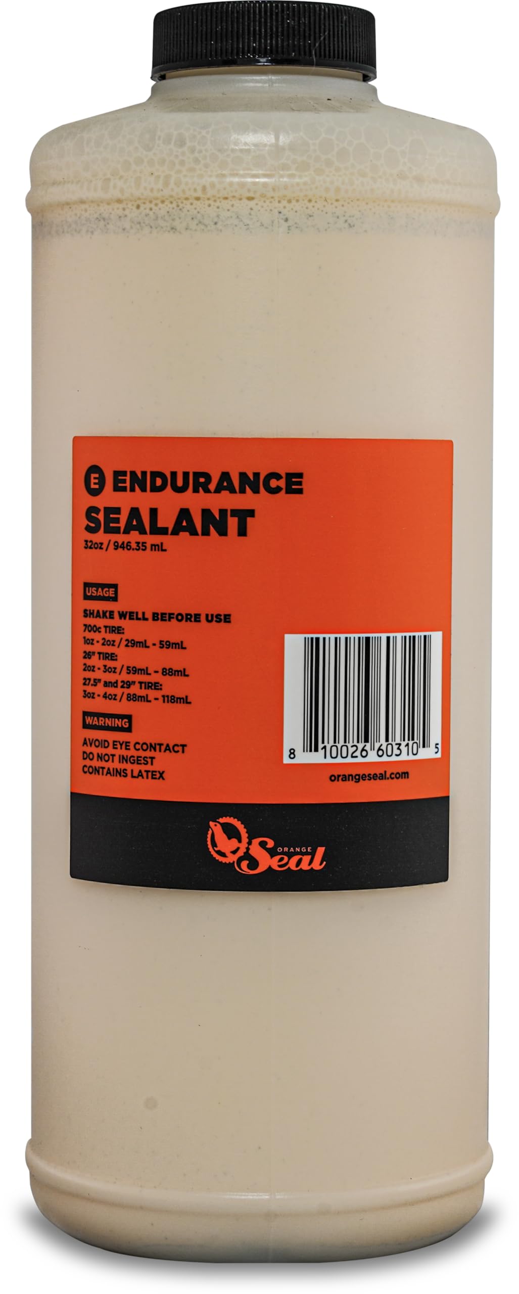 Orange Seal - Endurance Formula Tubeless Bike Tire Sealant | Long Lasting, Fast Sealing | for MTB, Road, CX and Gravel Bicycle Tires | 32oz Refill