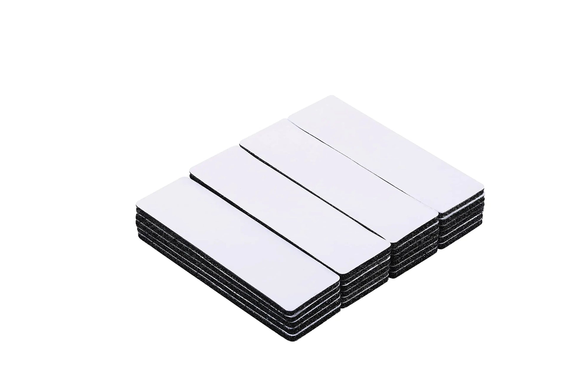 JUMINIZ 20 Sets 1x4 Inch Hook and Loop Fastener Strips with Adhesive Heavy Duty Double Sided Sticky Picture Hanging Wall Mounting Tape for Home and Office Use, Black