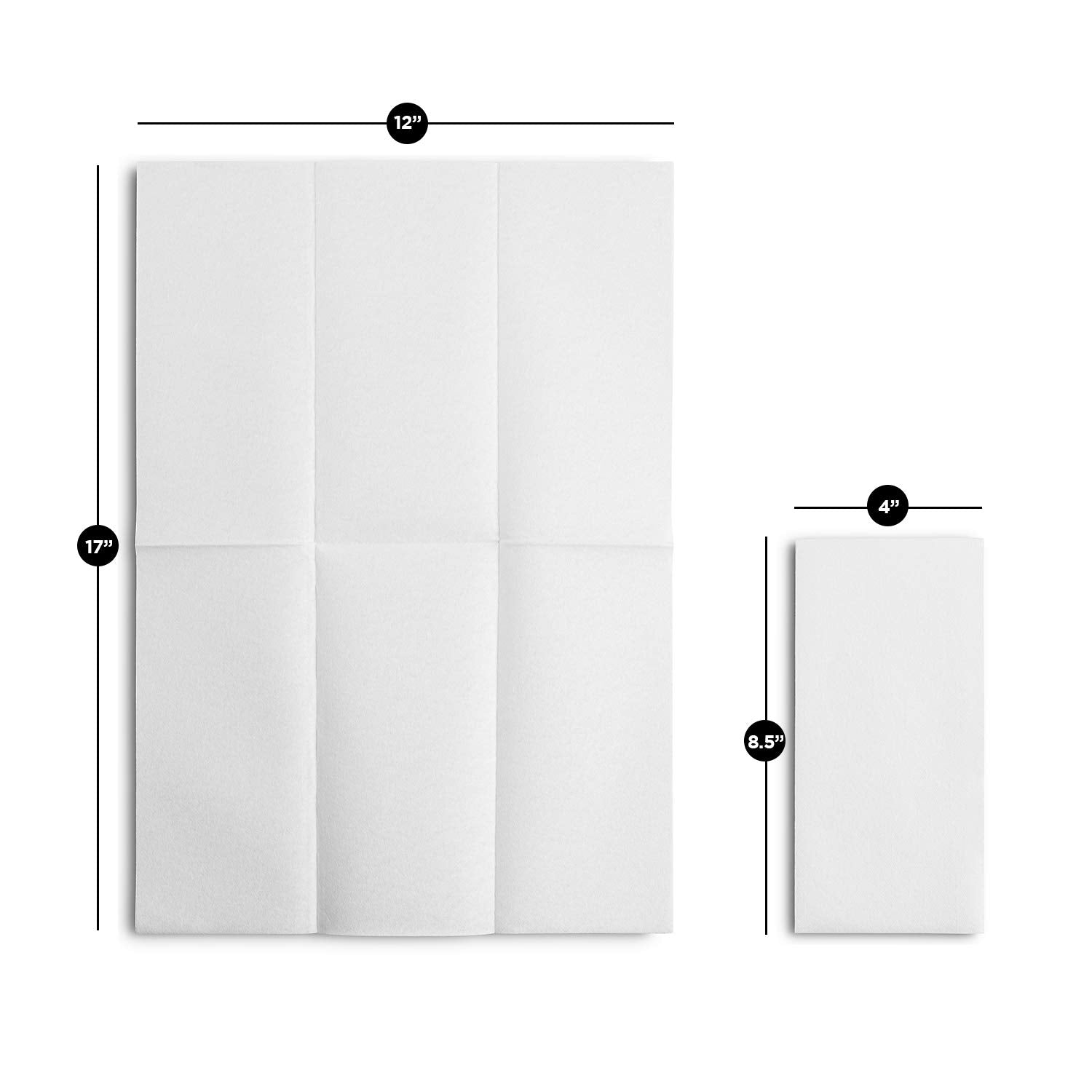 200 BloominGoods Disposable Bathroom Napkins | Single-Use Linen-Feel Guest Towels | Cloth-Like Hand Tissue Paper, White, 12" x 17", Made In USA