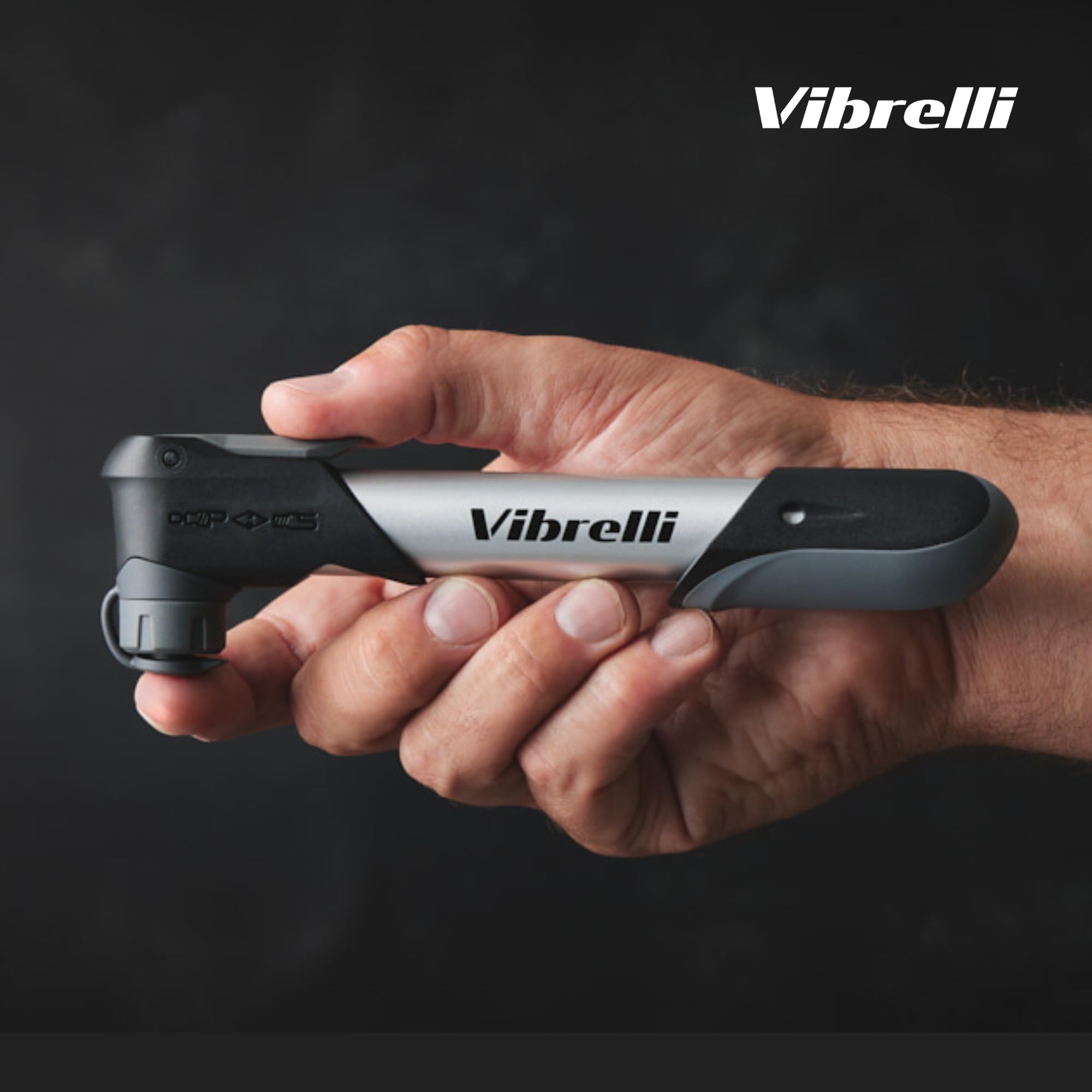 VIBRELLI AIR Master Mini Bike Pump - 120 PSI - Presta & Schrader Valve Compatible