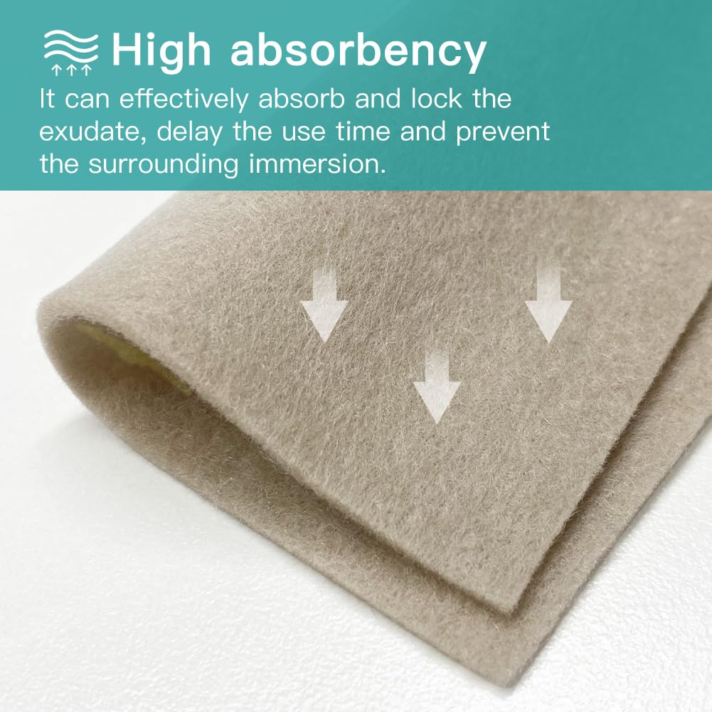 Dimora Upgrade Silver Calcium Alginate Wound Dressing -Antibacterial Non Stick Gauze, Highly Absorbent Sterile Bandage Pads,4'' x 4'' Patches 5 Packs