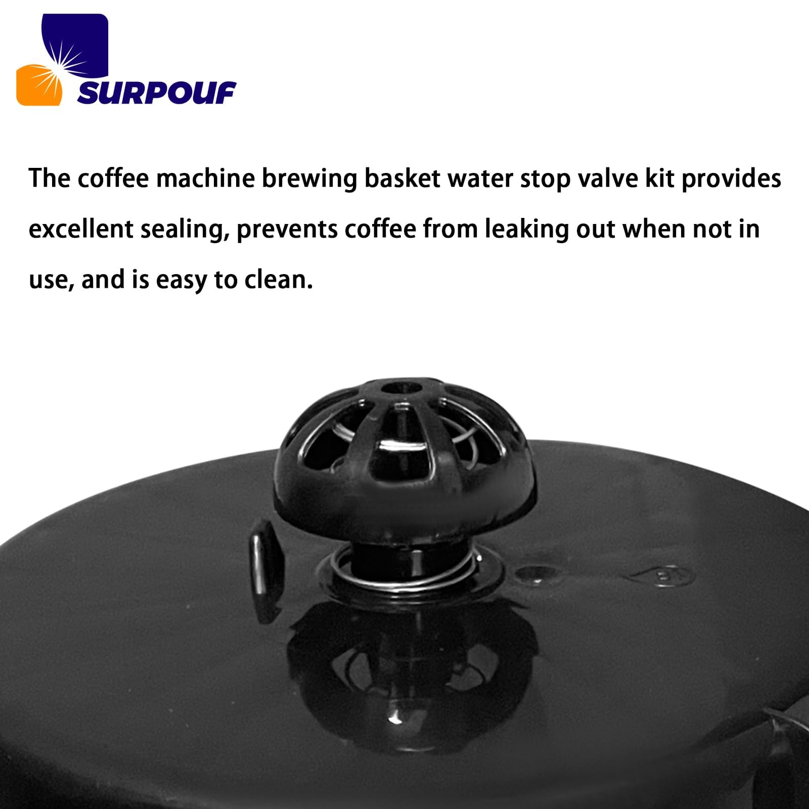 2-Pack Coffee Replacement Brew Basket Spring Loaded Stopper Kits Fits For Mr. Coffee Black and Decker Hamilton Cuisinart coffee maker parts, Parts Number 990117900 990237500 Coffee Machine Accessory