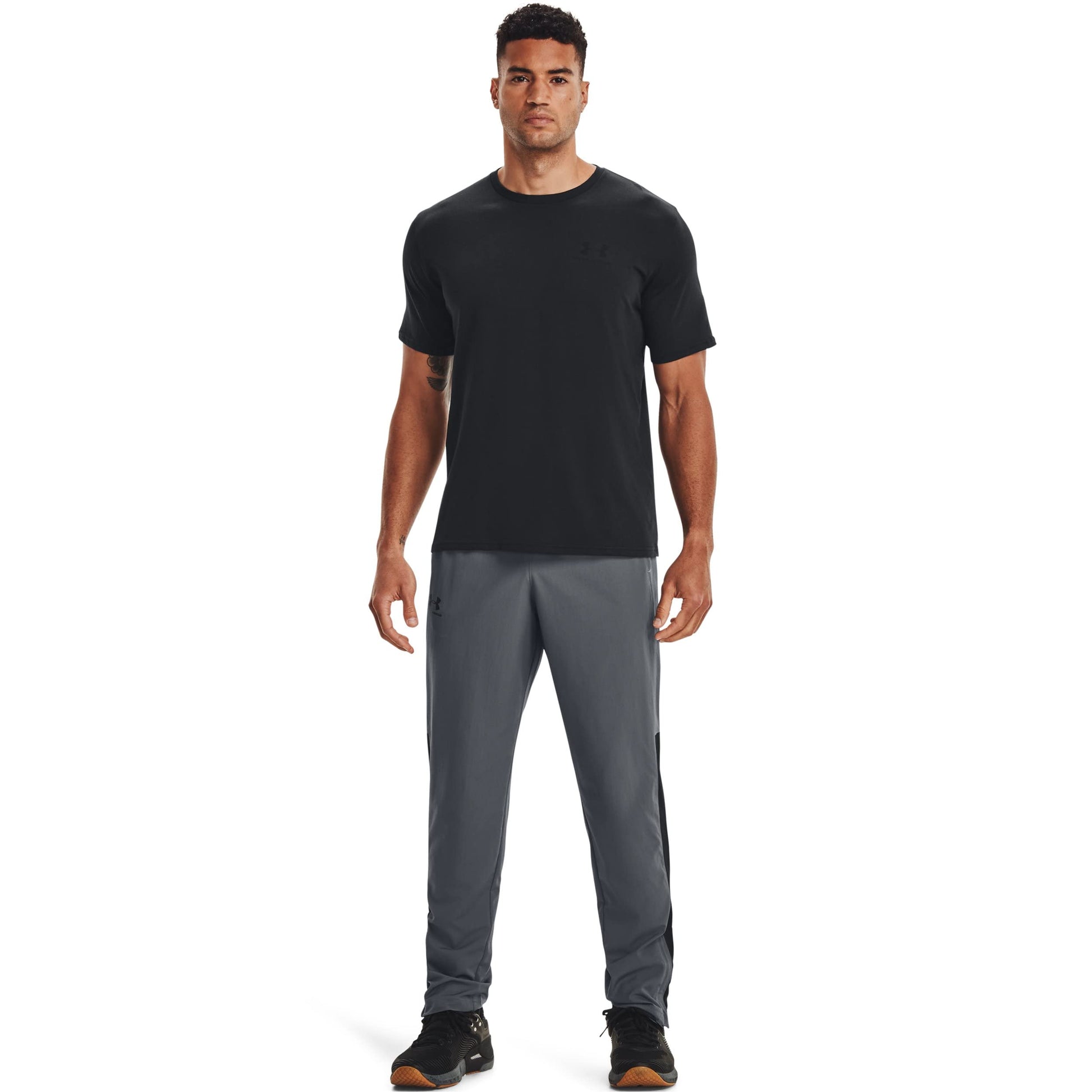 Under Armour Men's UA Sportstyle Left Chest Short Sleeve Shirt LG Black