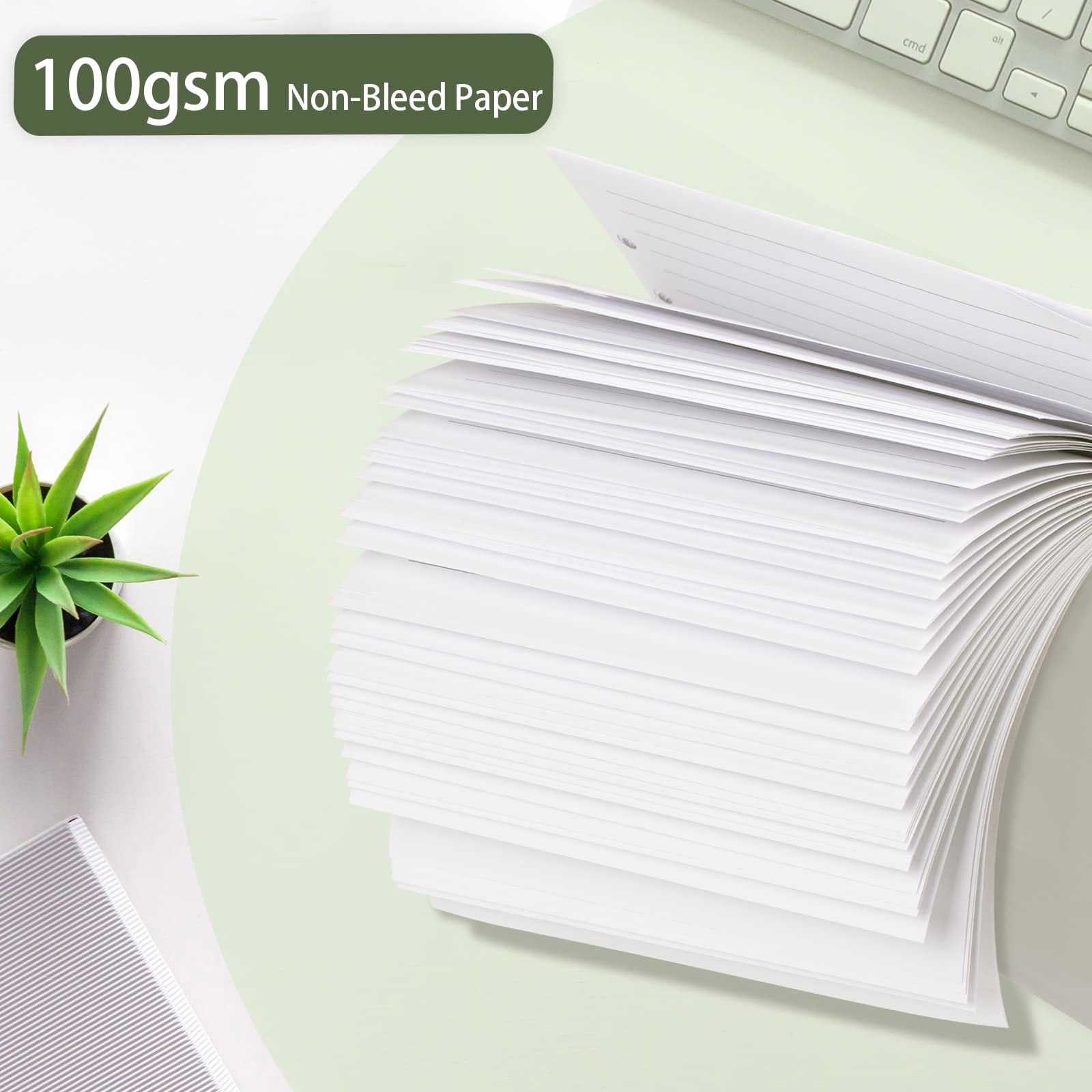 A5 Refill Paper for Planner Inserts, 6 Ring Loose Leaf Lined Paper With Binder Dividers, 240 Pages for Budget Planner Journals Notebook (White Paper)