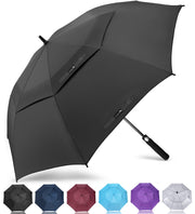 ZOMAKE Large Golf Umbrella for Rain Heavy Duty,Big Golf umbrellas Windproof,62 Inch Extra Large Oversized Umbrella(Black)