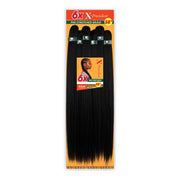 Sensationnel X-pression prestretched braiding hair - 6x braid 58 inch all kanekalon flame retardant synthetic braid for box braids and twists (1B OFFBLACK)