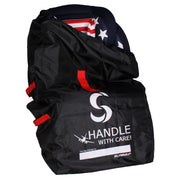 SLYNNAR Car Seat Travel Bag for Airplane - Fits Convertible Car Seats, Infant carriers & Booster Seats, Black Upgrade