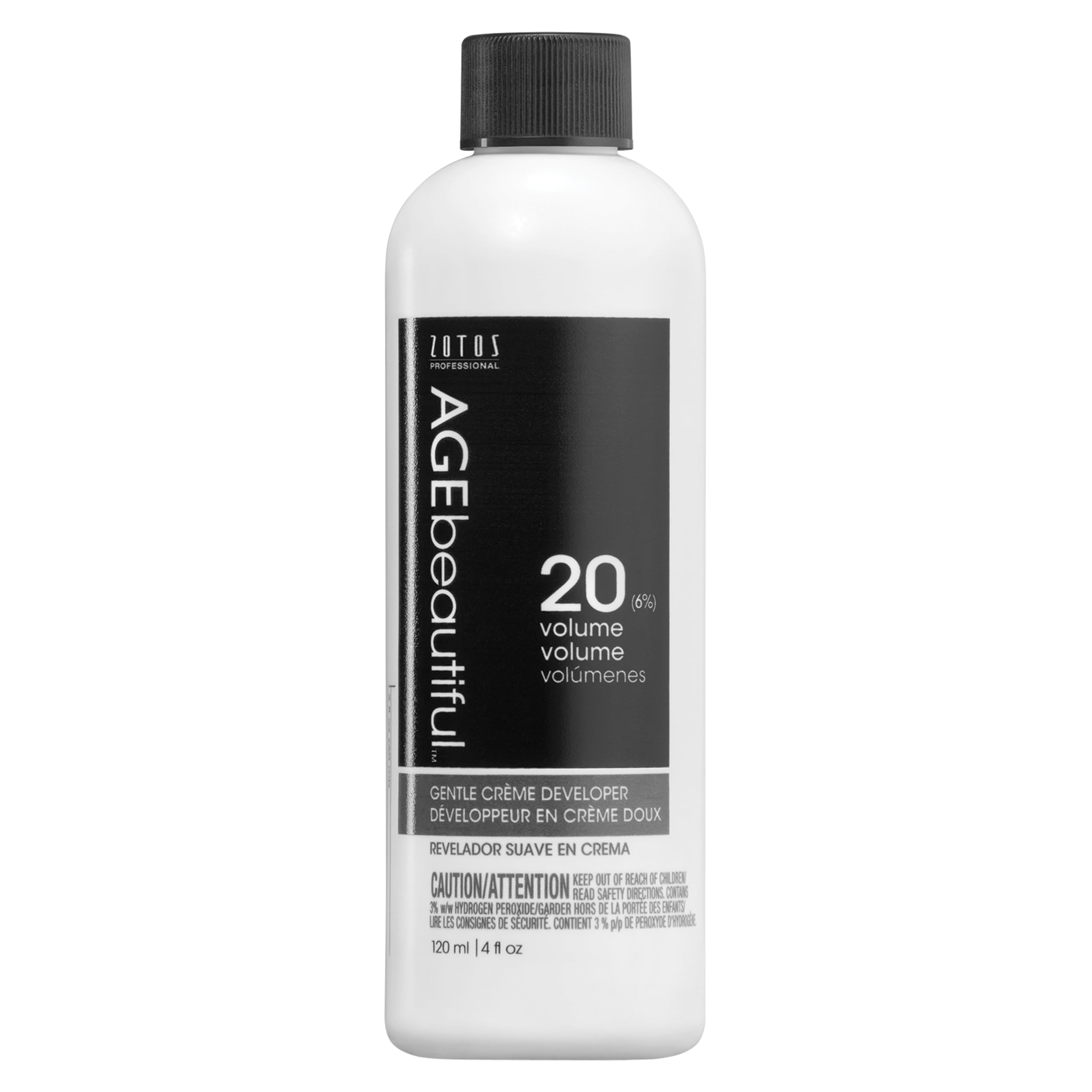 AGE beautiful 20 Volume Gentle Crème Hair Developer | لمصبوغات الشعر الدائمة، التونر، ومنتجات تفتيح الشعر | لصبغ الشعر الاحترافي في الصالونات | لون شعر يدوم طويلًا | 4 أوقية سائلة