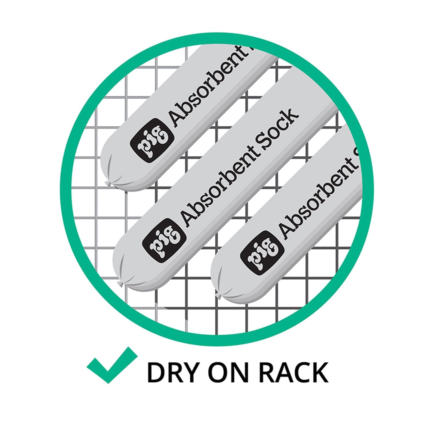 New Pig Mildew-Resistant Absorbent Sock | Water Absorbing Snake | 3" x 48" | 1-Gal Absorbency | Pack of 12 | PIG105-BL