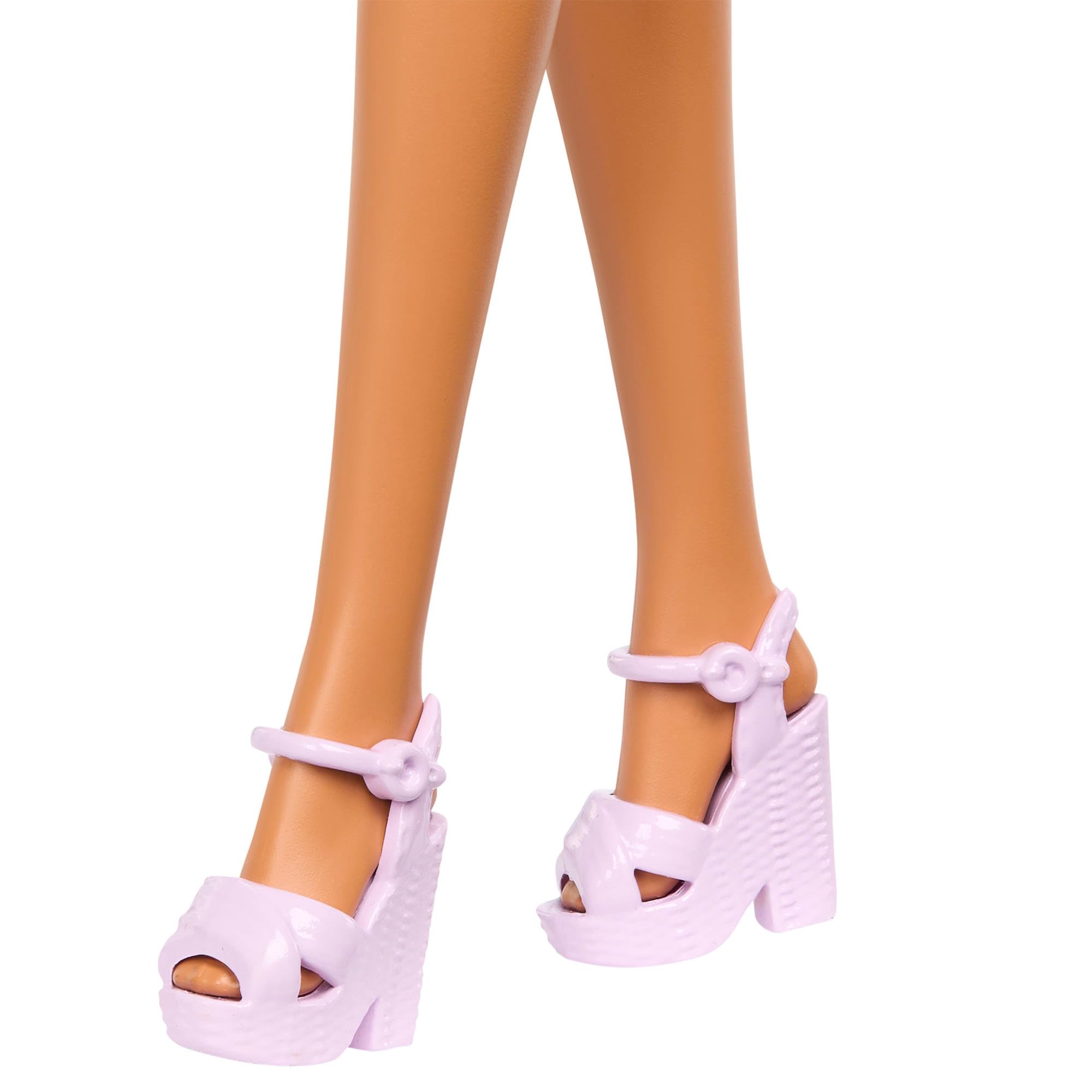 Barbie Fashionistas Doll #228, Blind Doll Wearing Pink Top and Ruffled Skirt with Cane and Sunglasses in Partnership with The American Foundation for The Blind