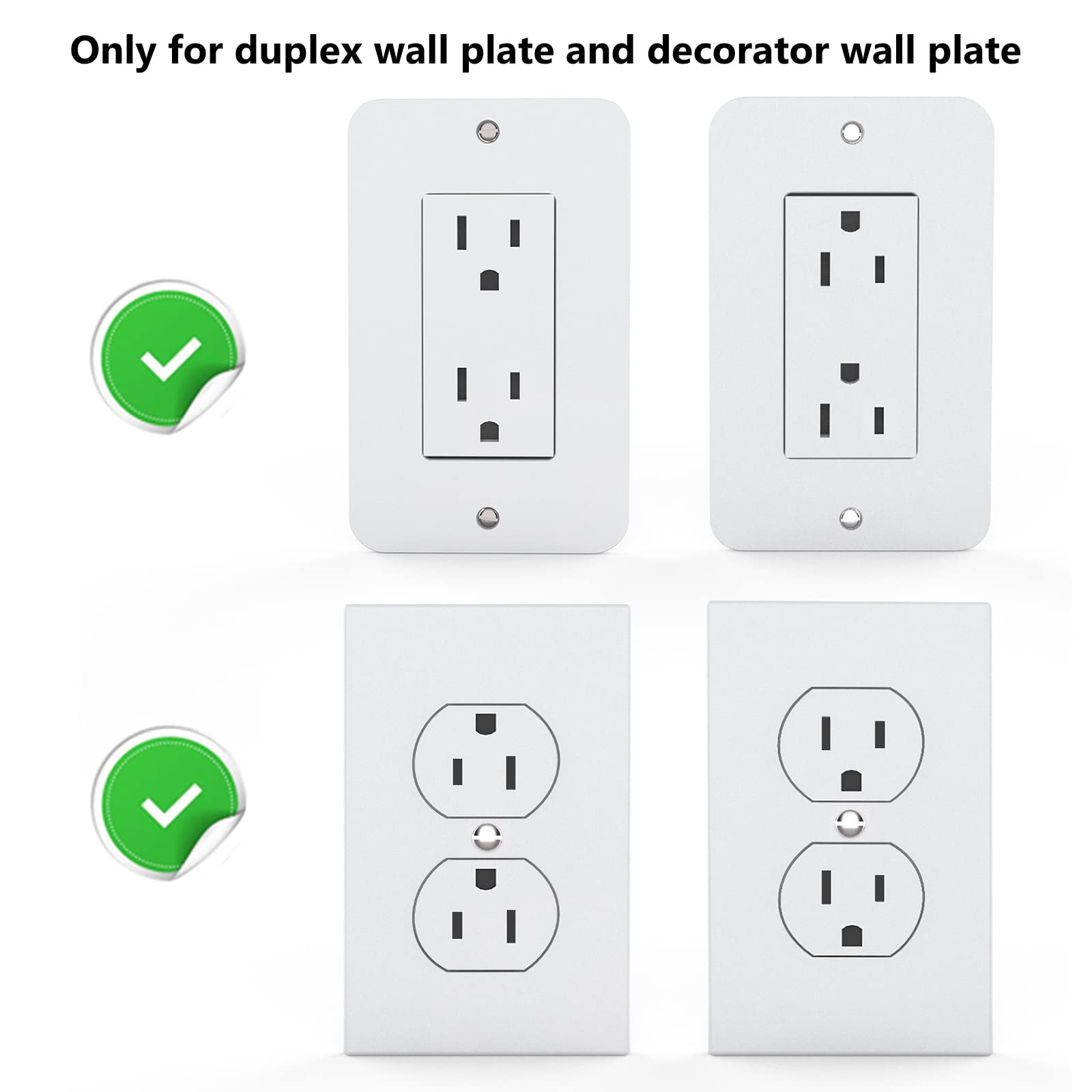 WALI Outlet Shelf Wall Holder, Bathroom Shelf up to 10lbs Standard Vertical Duplex Wall Organizer for Smart Home Decor Space Saving Power Tools, Toothbrush (OLS001-W), 1 Pack, White