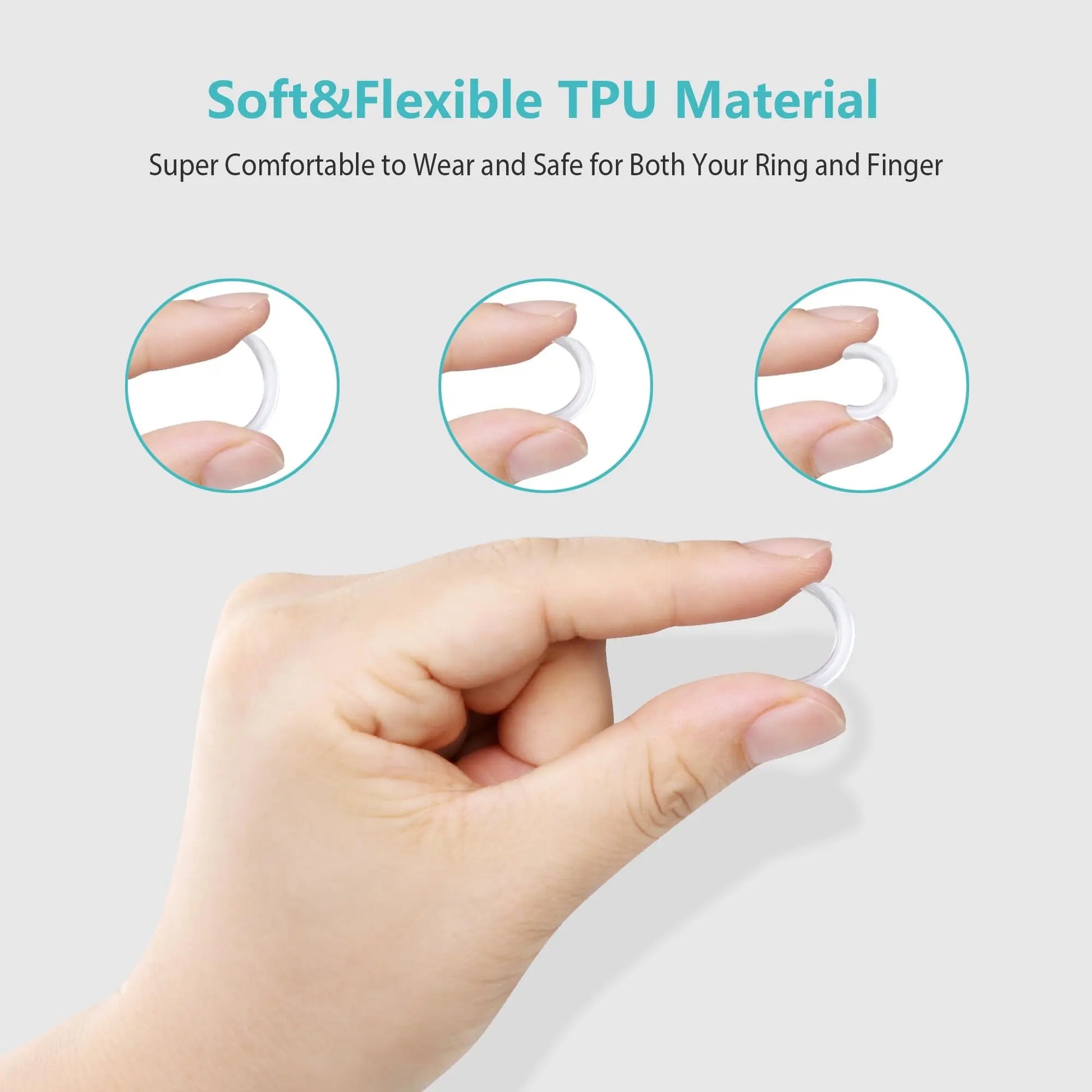 Invisible Ring Size Adjuster for Loose Rings Ring Adjuster Fit Wide Rings with Jewelry Polishing Cloth