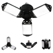 LED Garage Light, 80W 8000 Lumen Ceiling Lights with 3 Adjustable Panels, 6500K Daylight Light Bulb Fixture LED Lights for Garage, Workshop