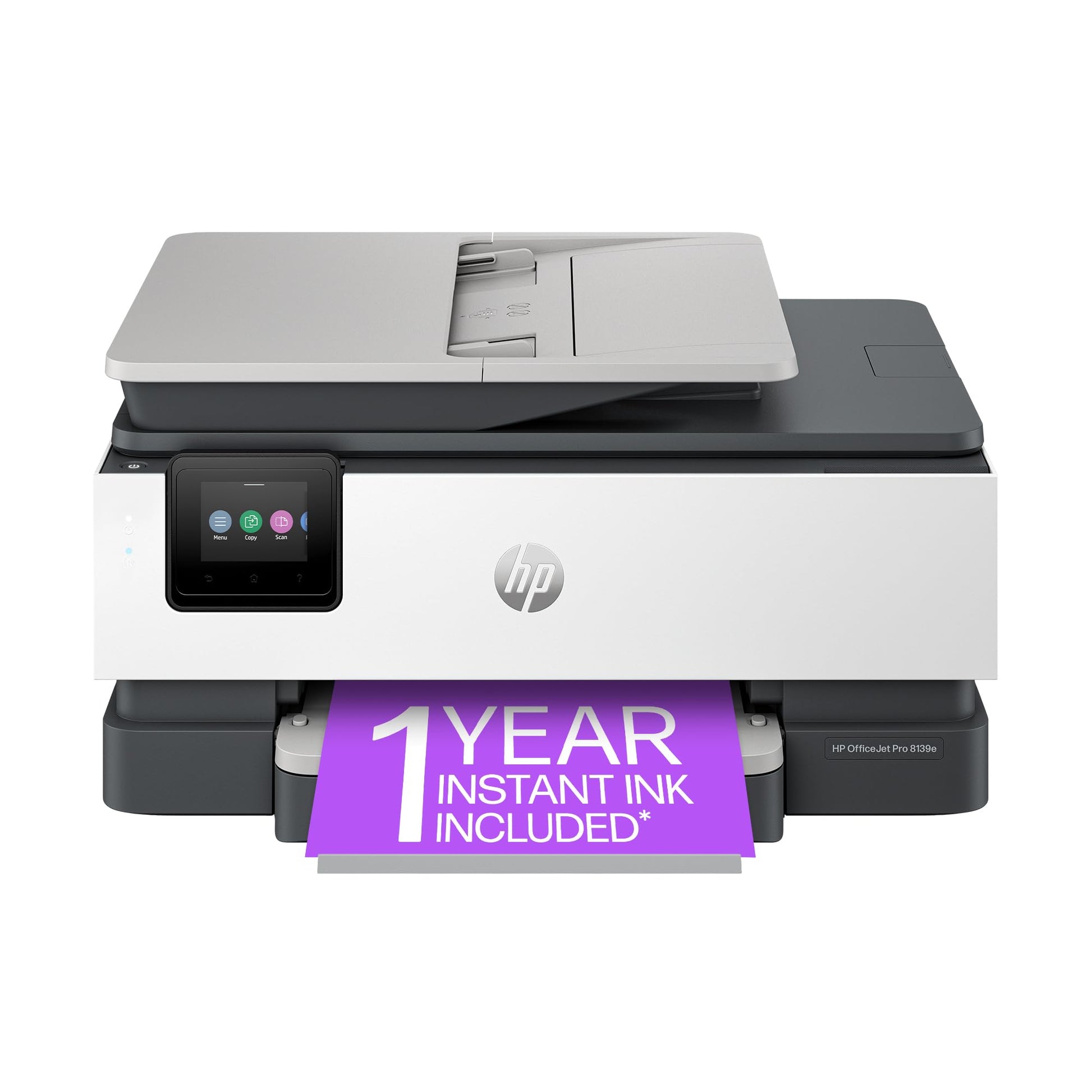 HP OfficeJet Pro 8139e Wireless All-in-One Color Inkjet Printer, Print, scan, Copy, fax, ADF, Duplex Printing Best-for-Home Office, 1 Year Instant Ink Trial Included