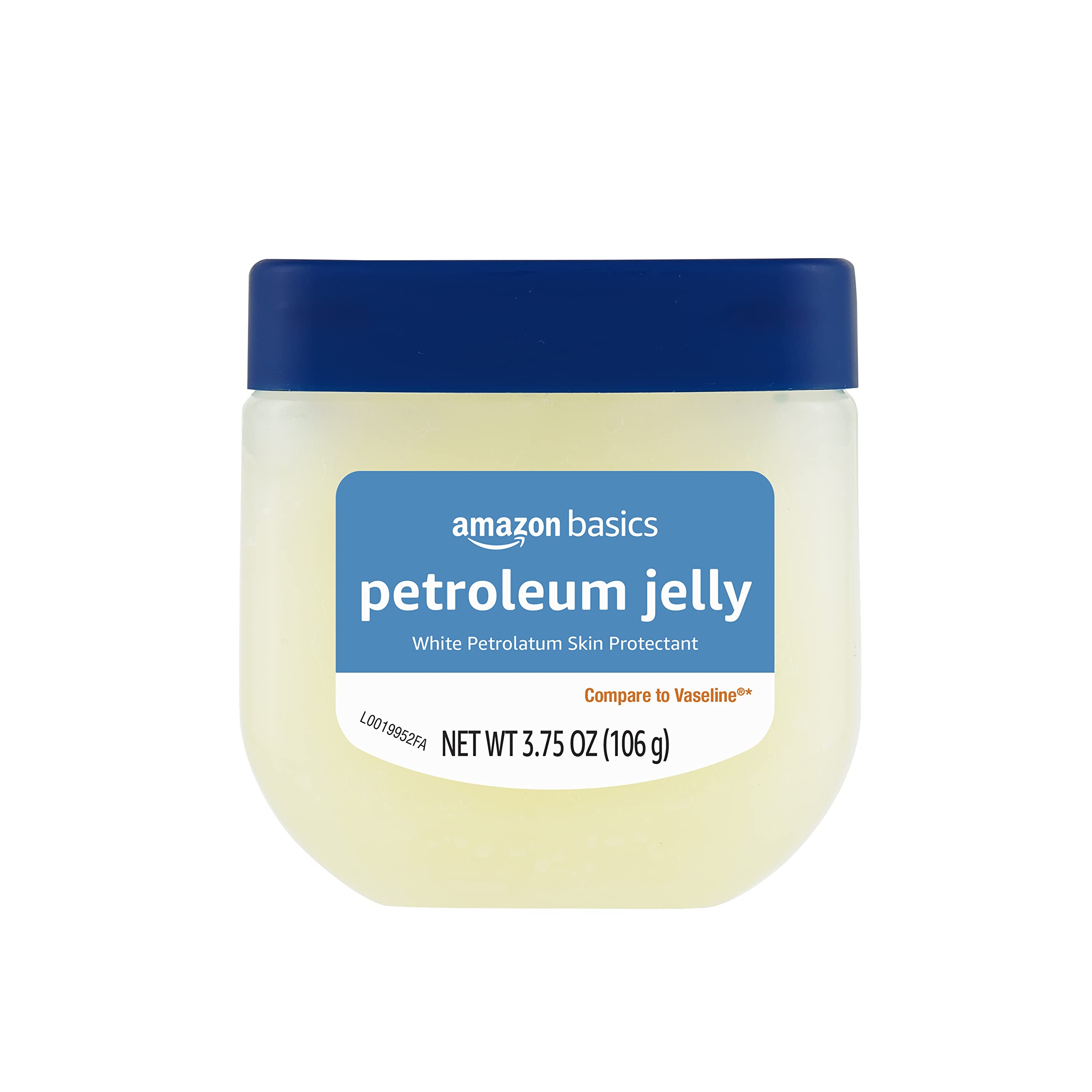 Basics Petroleum Jelly White Petrolatum Skin Protectant, Unscented, 3.75 oz, 1-Pack, (Previously Solimo)