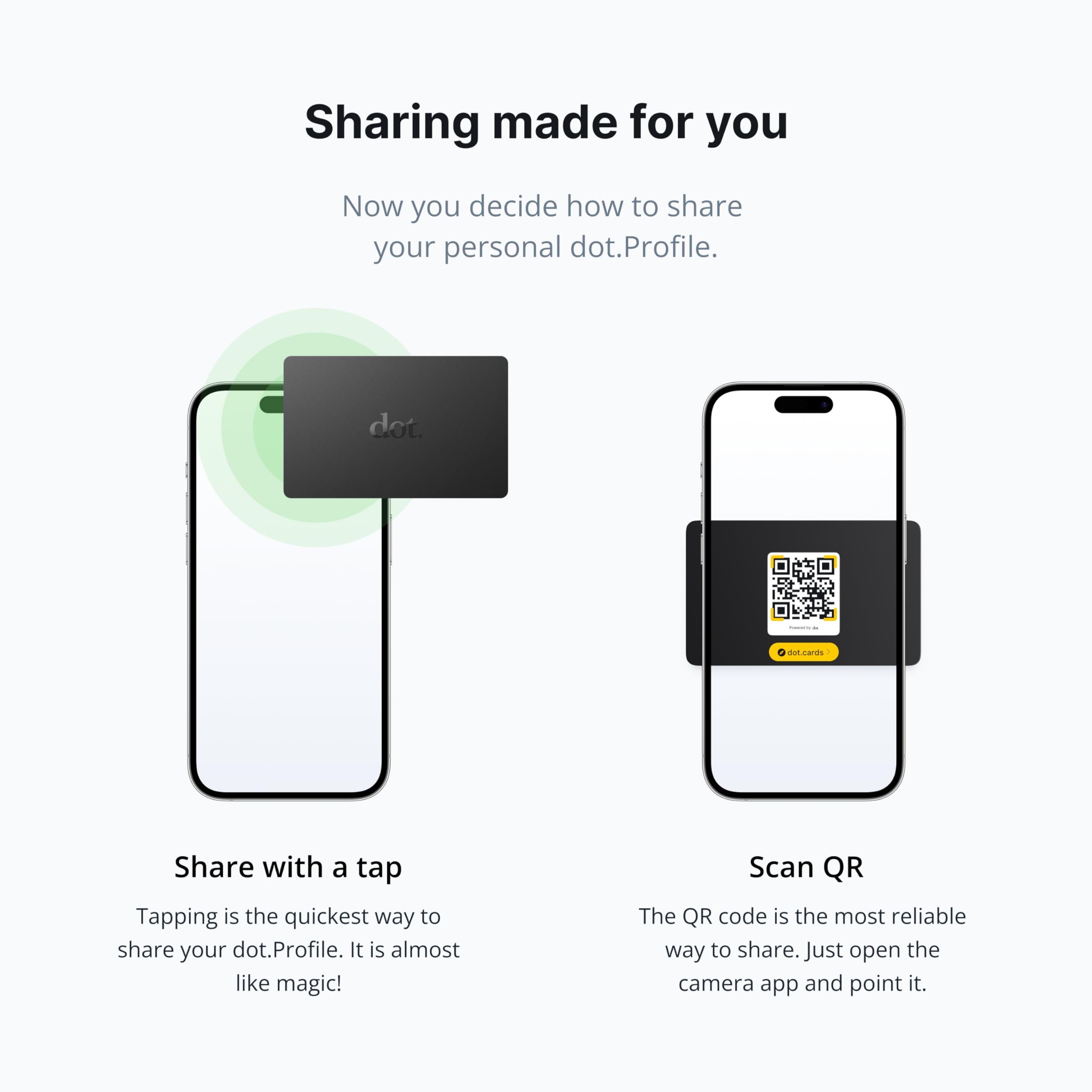 dot. Card - Digital Business Card - Tap to Share with iPhone & Android (Black)