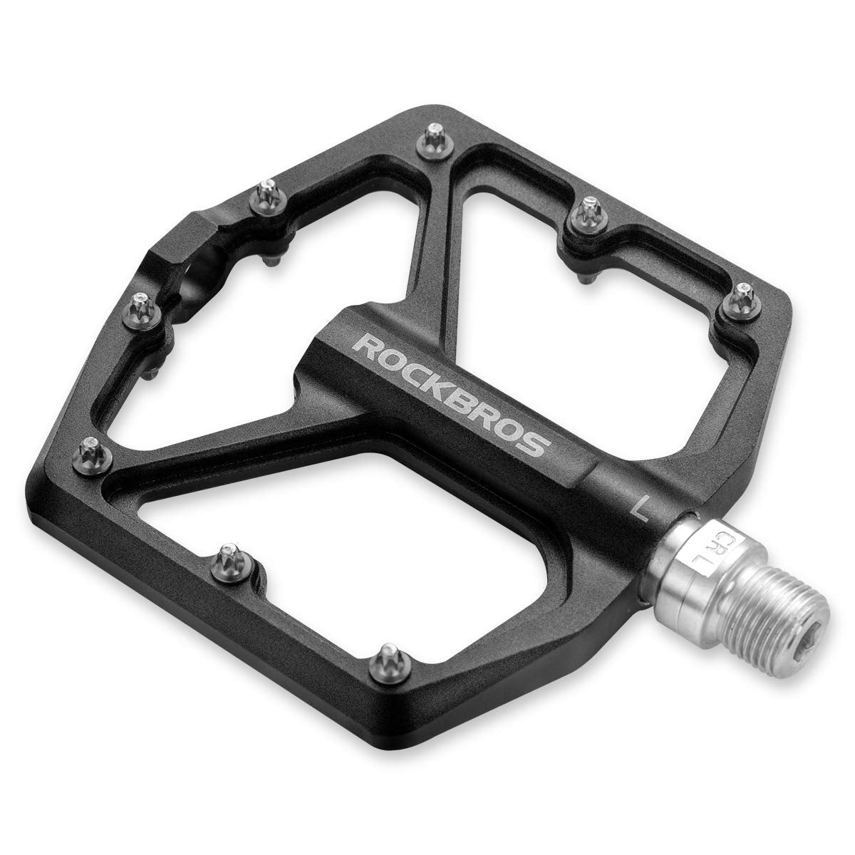 دواسات ROCKBROS للدراجات الجبلية/دواسات مسطحة للدراجات الهوائية من الألومنيوم 9/16 بوصة محكمة الغلق خفيفة الوزن لمنصة الدراجات الجبلية والطرق وBMX