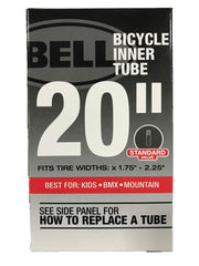 BELL Standard Bicycle Inner Tube, 20" x 1.75" - 2.125", Black