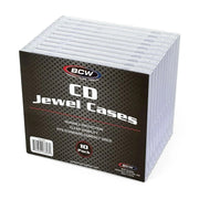 BCW CD Jewel Cases - 10 Pack | Clear CD Cases for Standard Discs | Durable Plastic Storage and Replacement Jewel Case