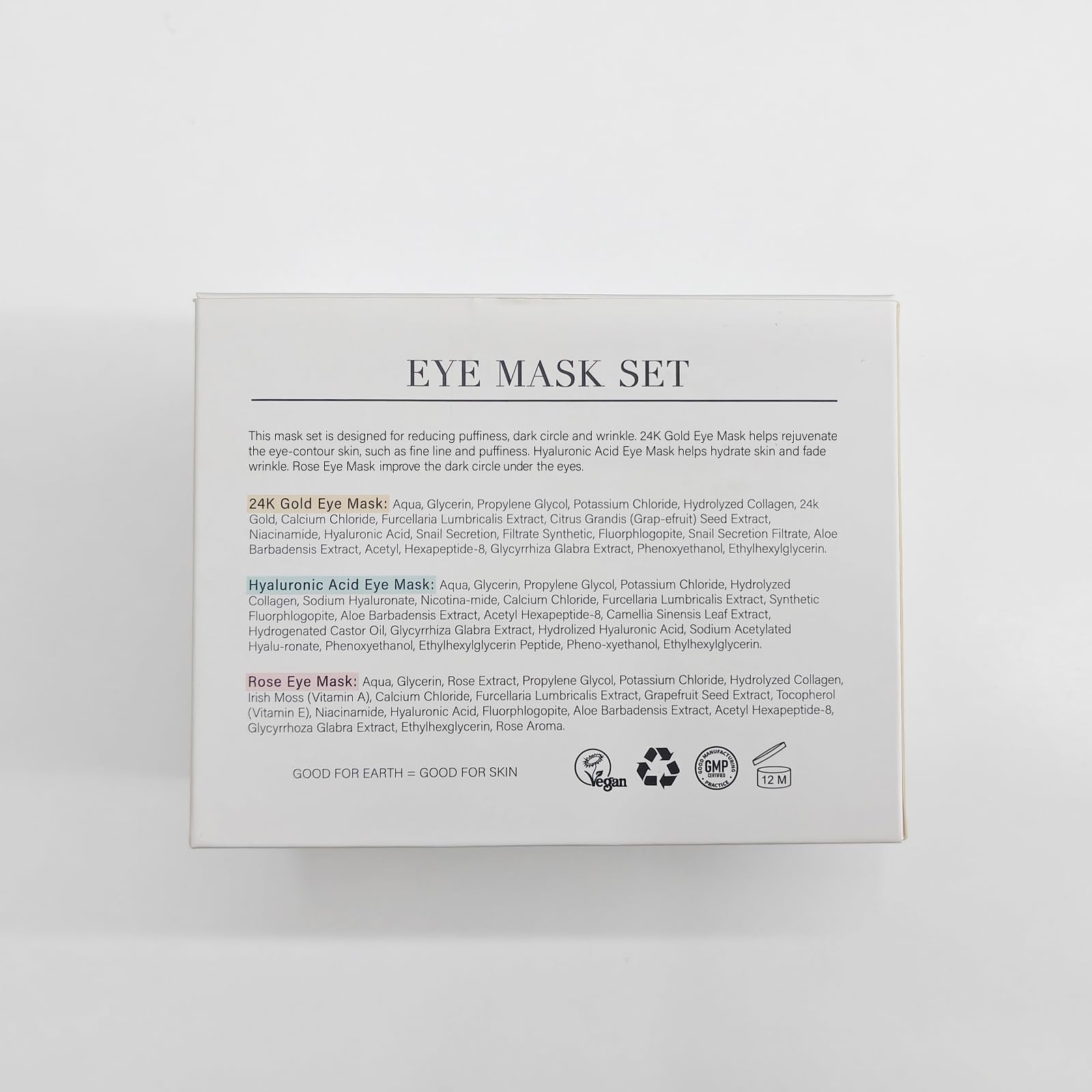 PEAUAMIE Under Eye Patches Gold and Hyaluronic Acid for puffy eyes,Rose Eye Masks for Dark Circles and Puffiness skin care Smooth Wrinkles products 30 Pairs