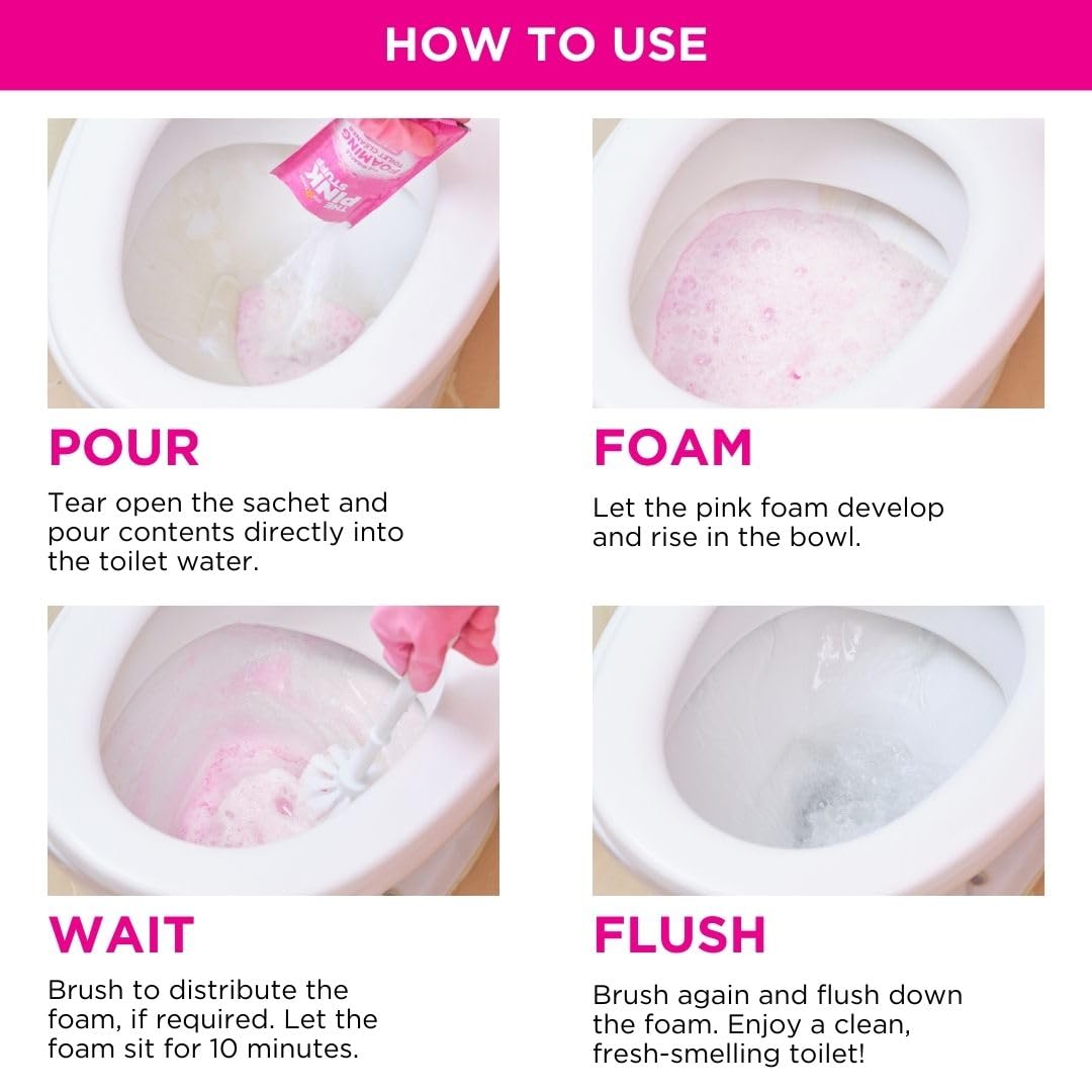 Stardrops - The Pink Stuff - The Miracle Power Foaming Toilet Cleaner - 2 Treatments - Self Activating Pink Foam Pack of 1 (7 Ounce)