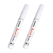 Artsunlvy White Paint Pens marking pens Permanent Markers - 2 Pack Oil Based Waterproof Markers for Tire, Rubber,Wood, Rocks, Metal, Canvas,Plastic, Dark Surface,Craft office Supplies,Medium Point