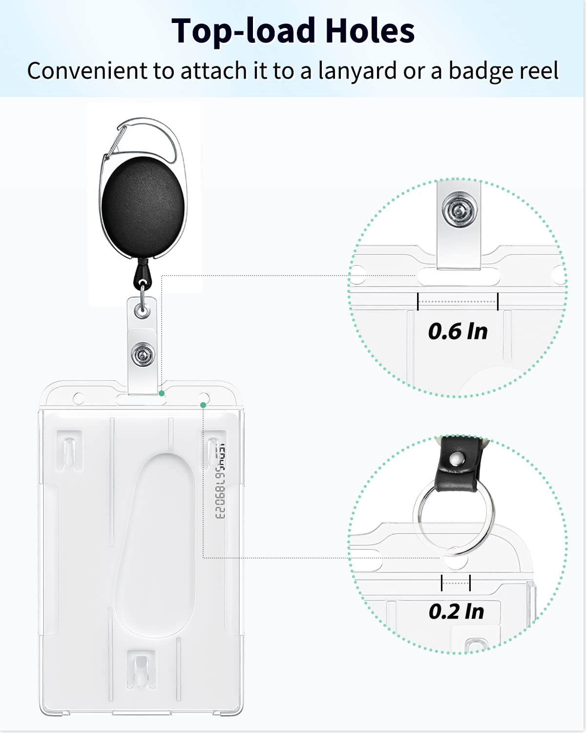 Pawfly 2 Pack Vertical 2-Card Badge Holder with Thumb Slot Hard Transparent PC Case Protector for Office School IDs Credit Cards Driver’s Licenses and Passes