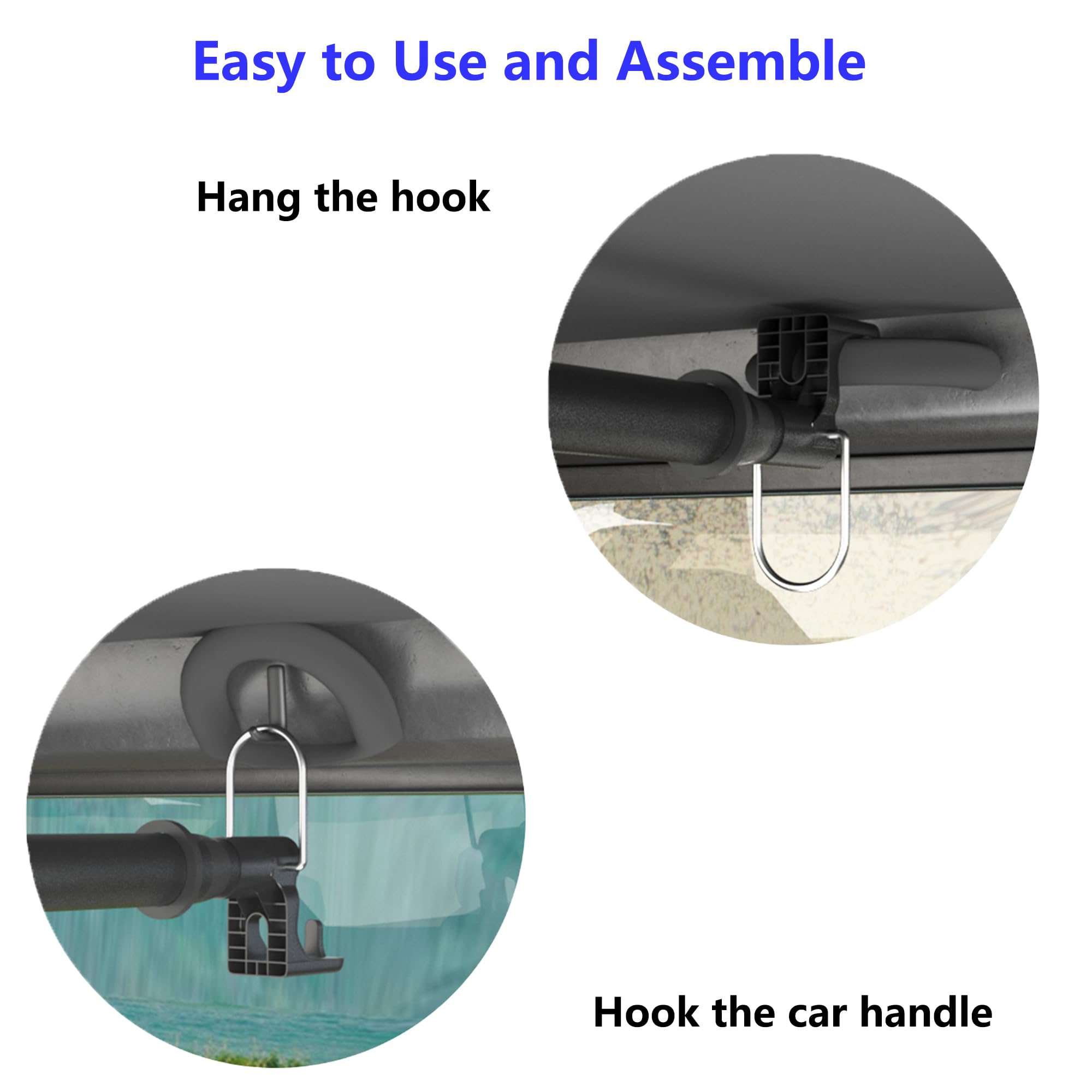 Qufiona Heavy Duty Car Clothes Hanger Bar 30-64 Inches - Wrinkle Free Telescopic Clothes Rack for Vehicles, SUV, Truck